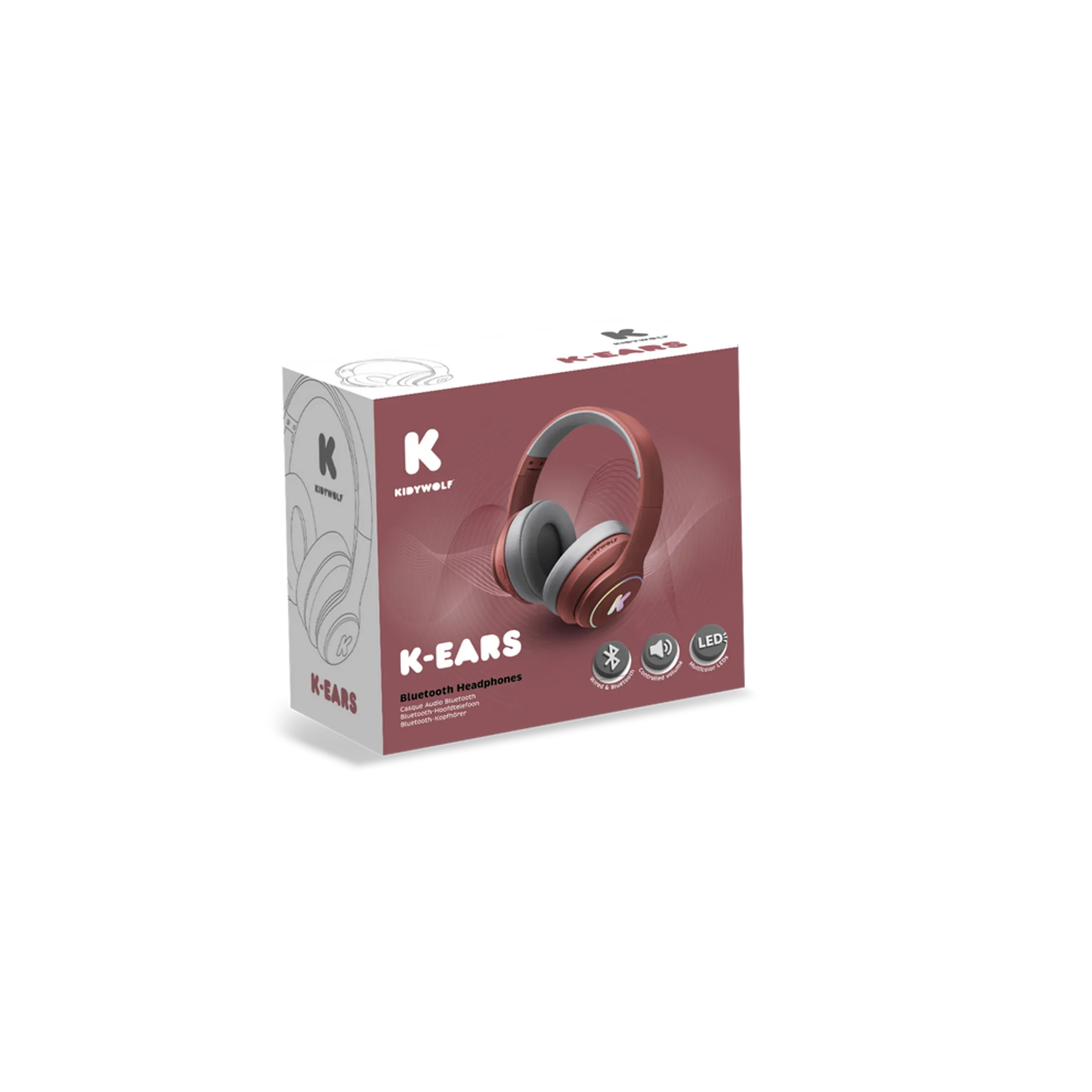 K-EARS Casque pour enfants - Rouge
