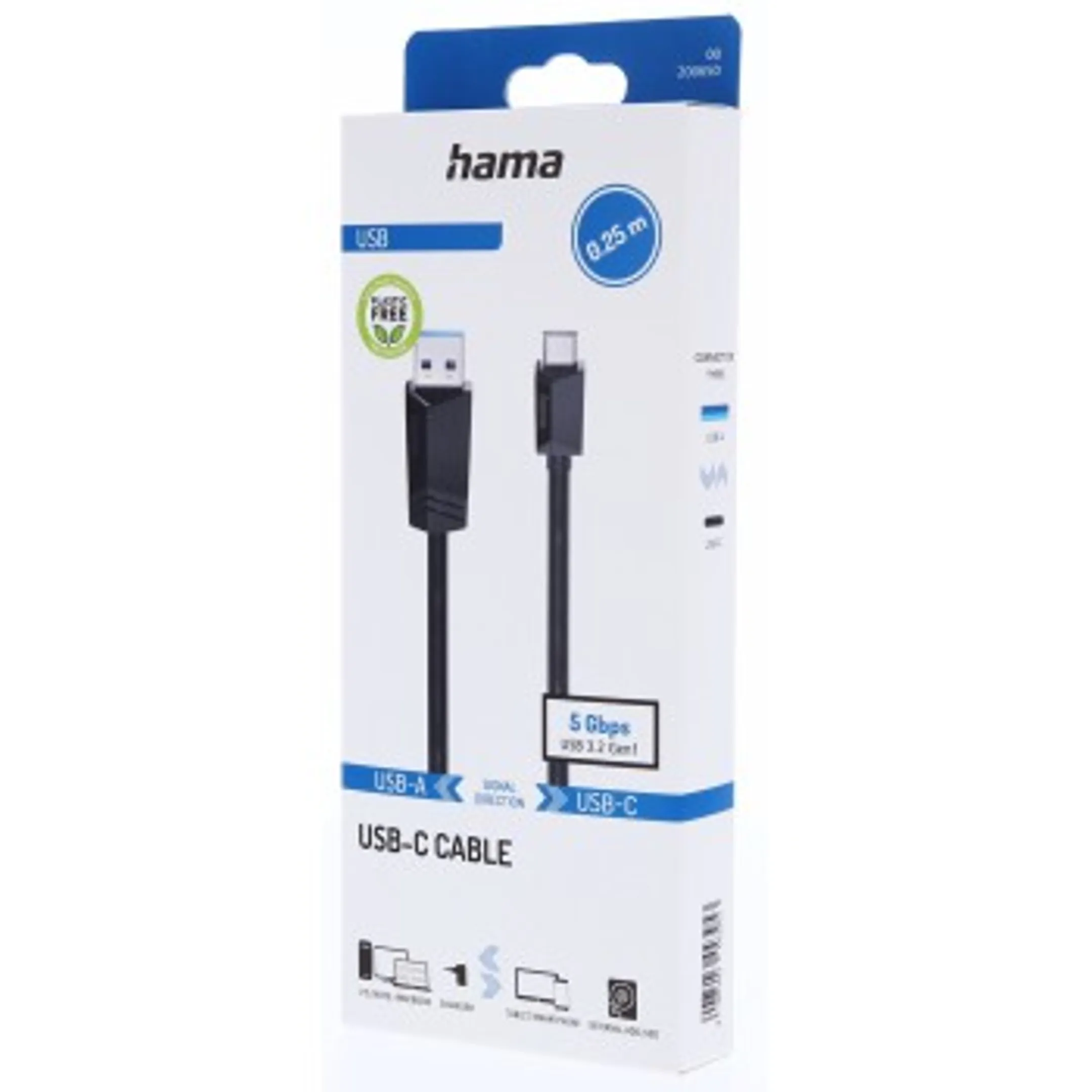 USB-C vers USB-A - 0,25 m - 5 Gbit/s