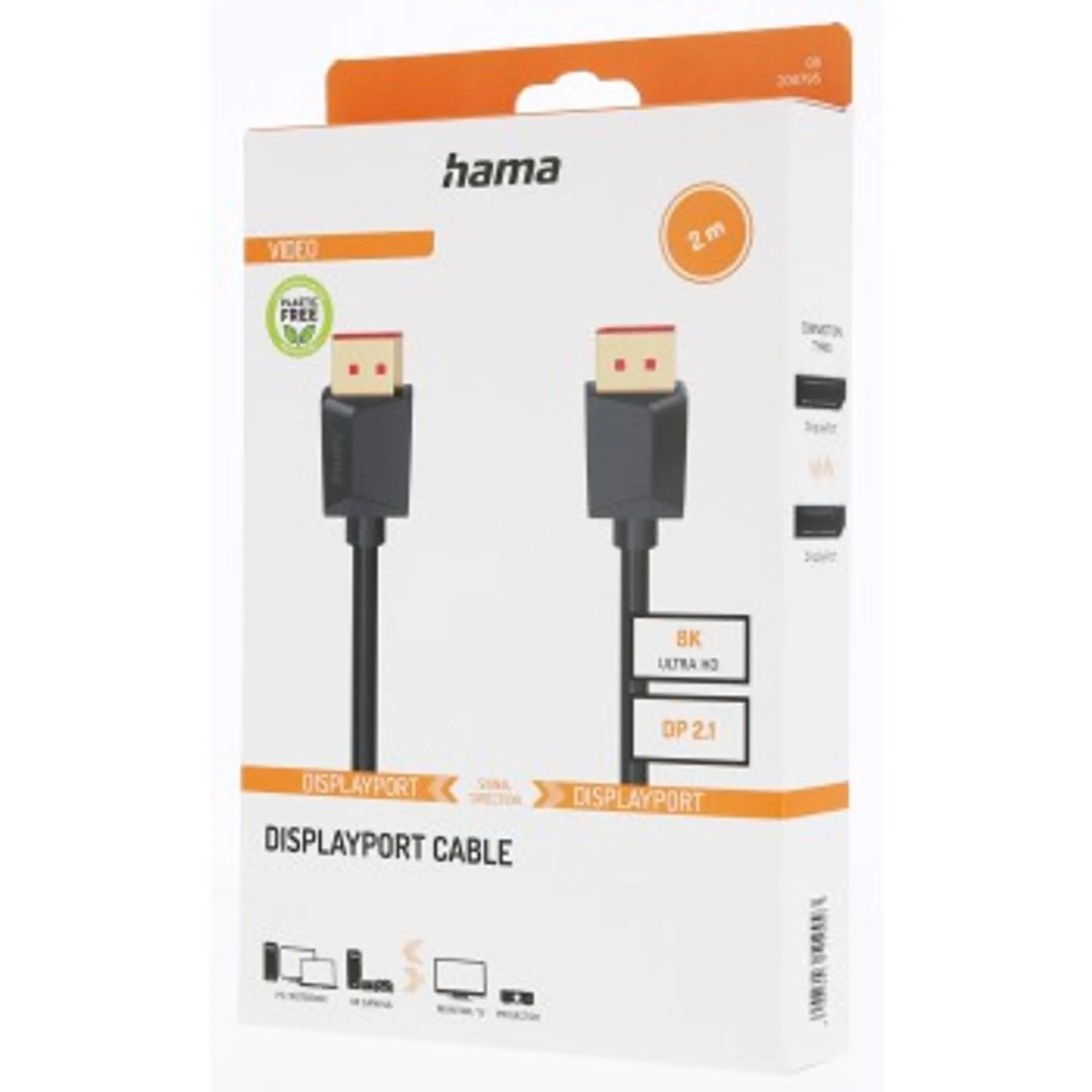 Câble DisplayPort - 40 Gbit/s - Ultra HD 8K - 2,00 m