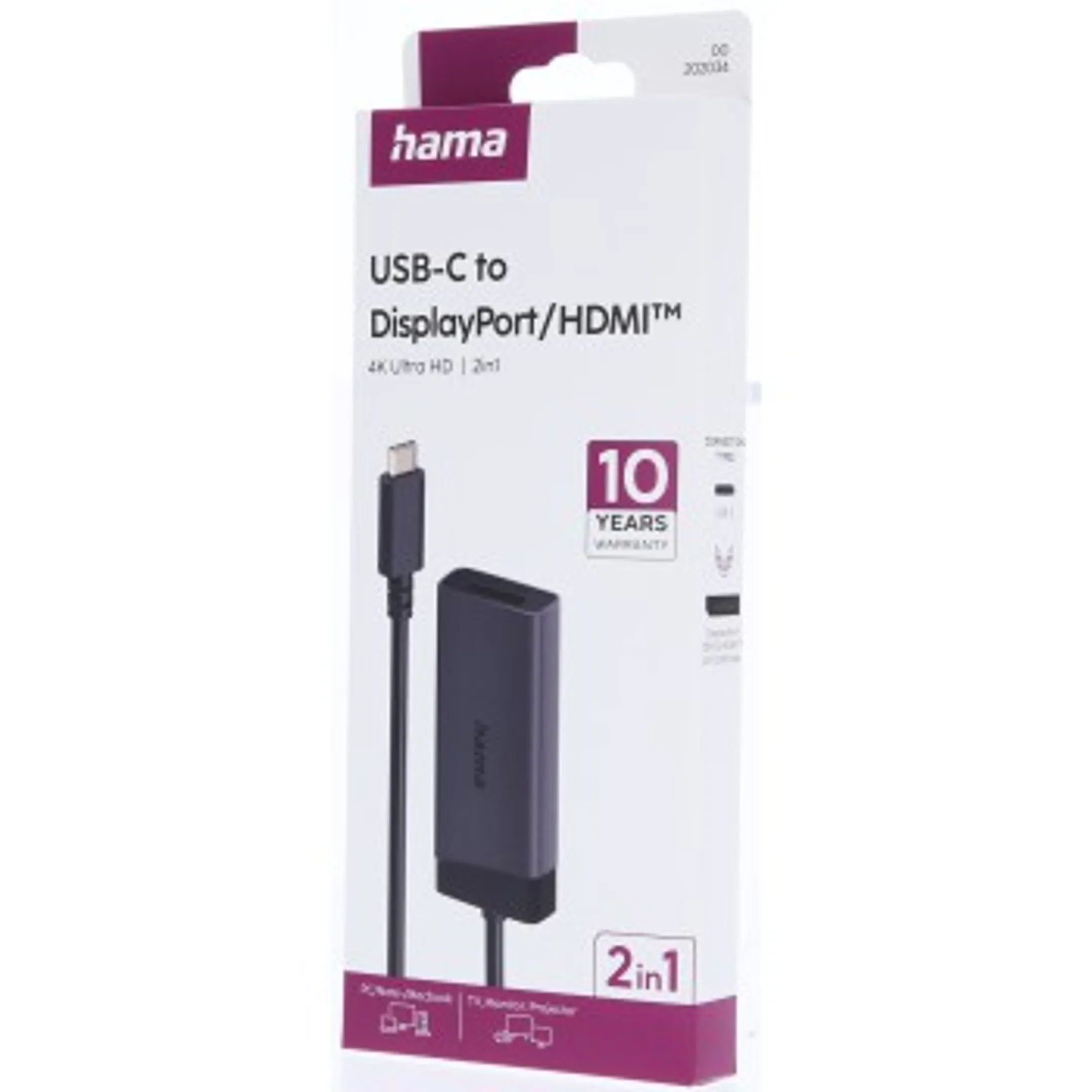 Adaptateur USB-C vers DisplayPort / HDMI