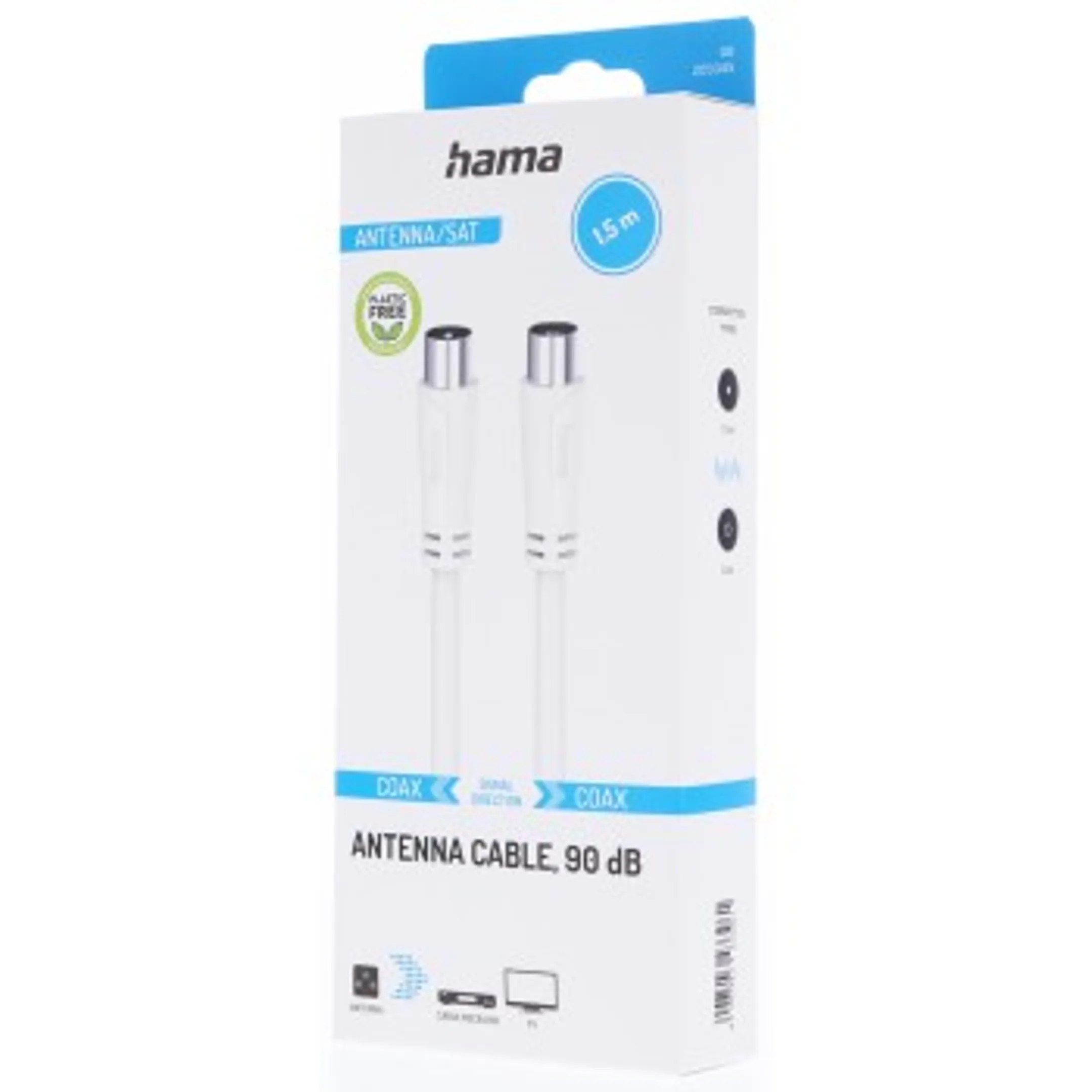Câble d'antenne coaxial - 1,5 m - 90 dB