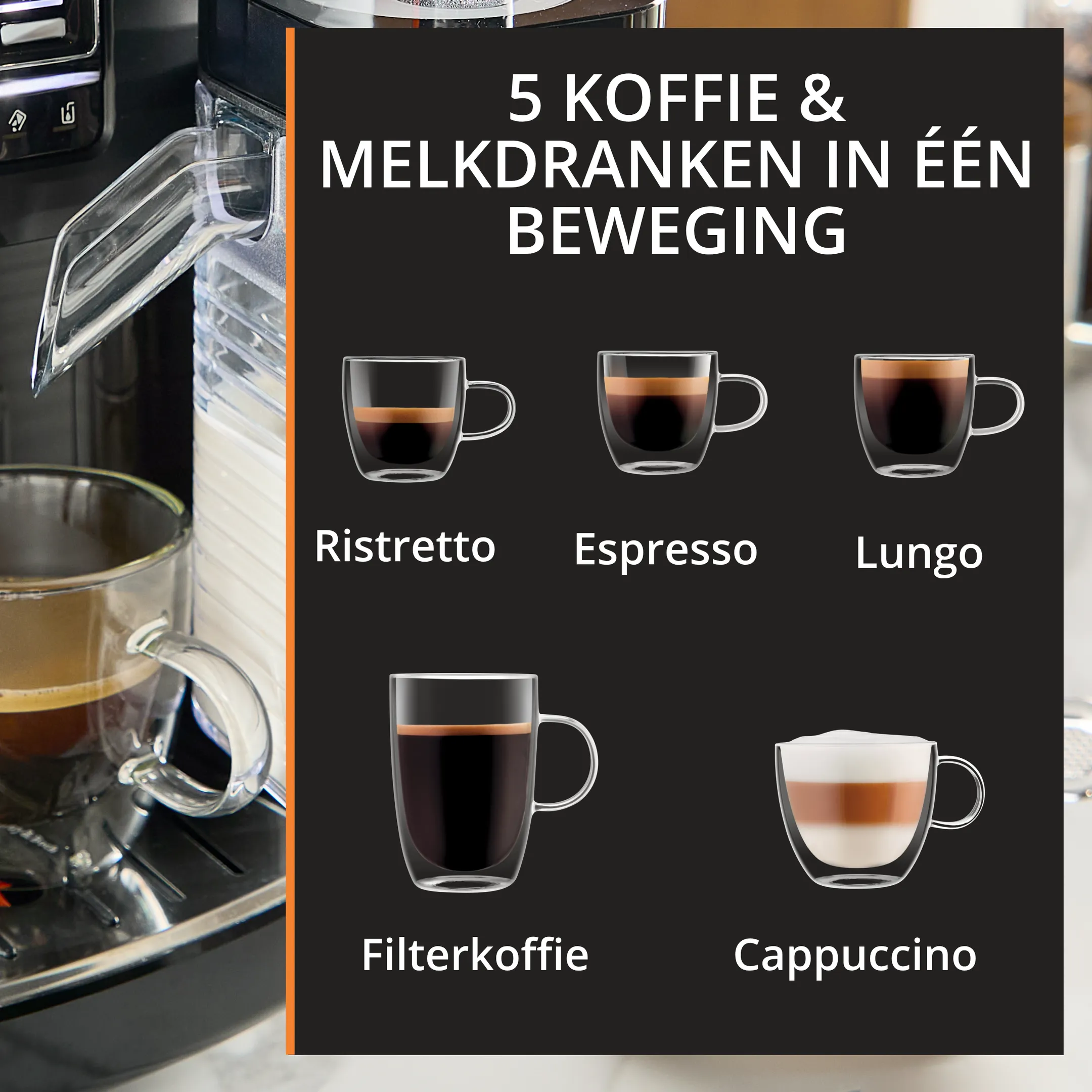 Volautomatische Espressomachine Intensity Milk EA5028E0