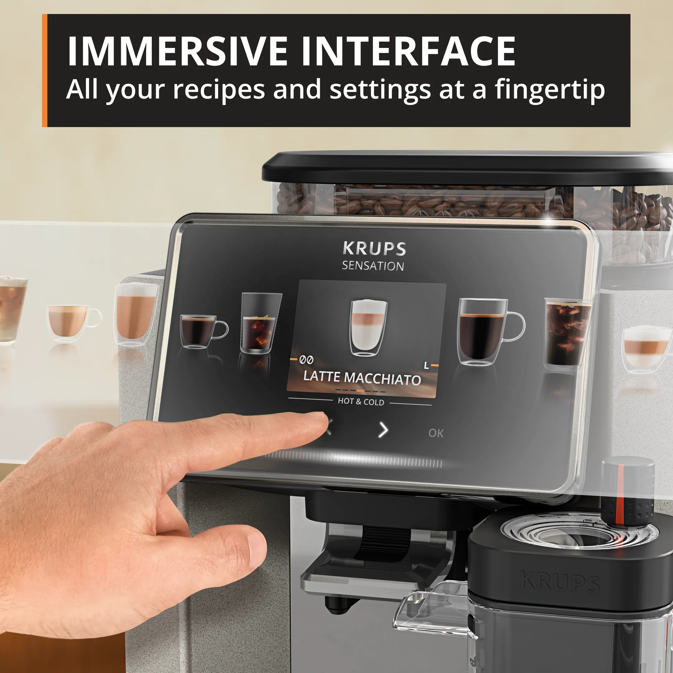 Machine à Expresso automatique Sensation Elite EA918GE0