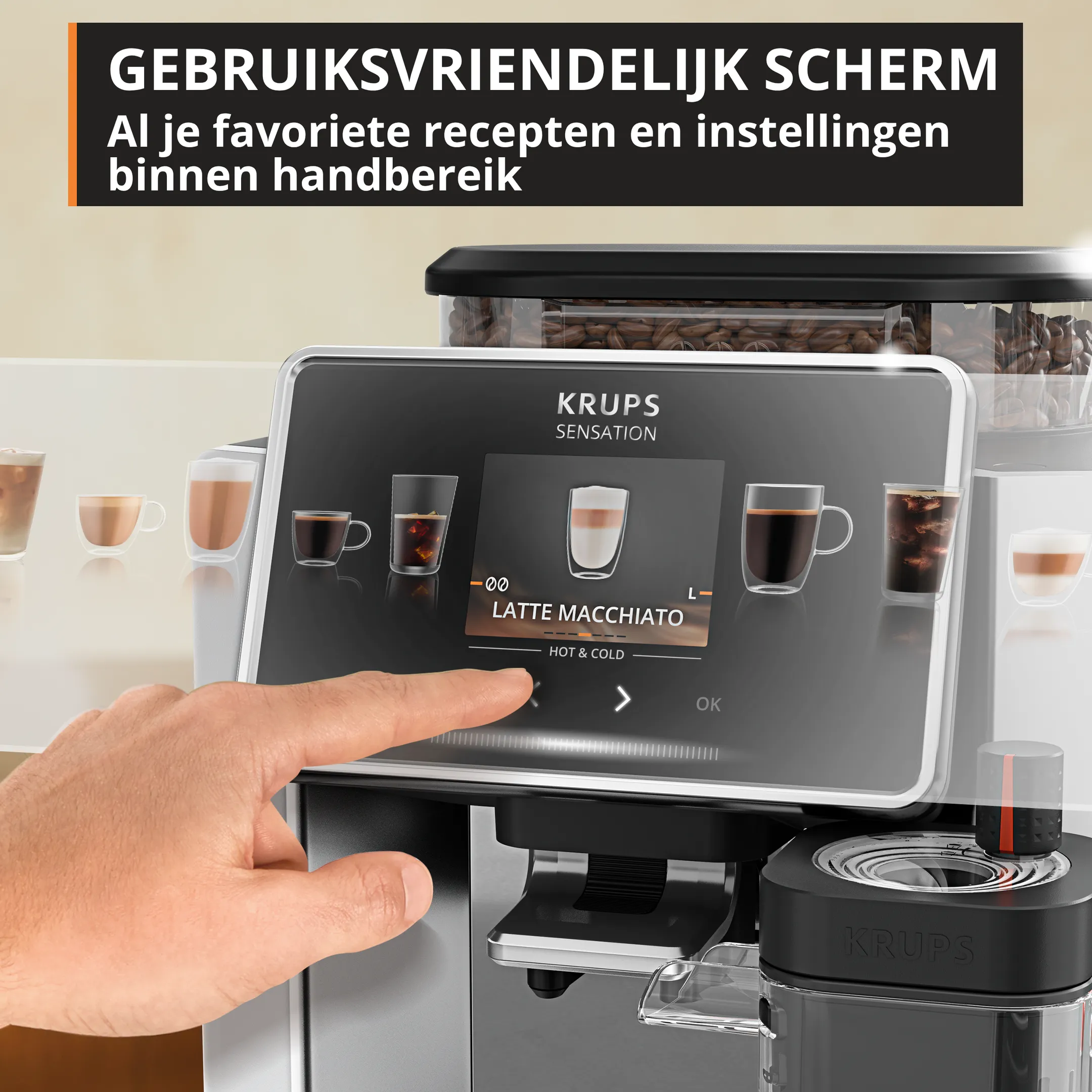 Volautomatische Espressomachine Sensation Elite EA918GE0