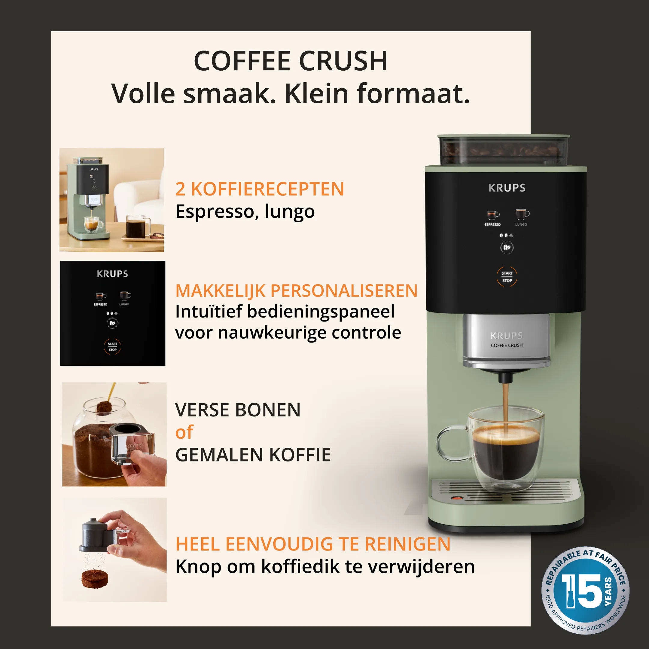 Espressomachine Coffee Crush SA401LE0