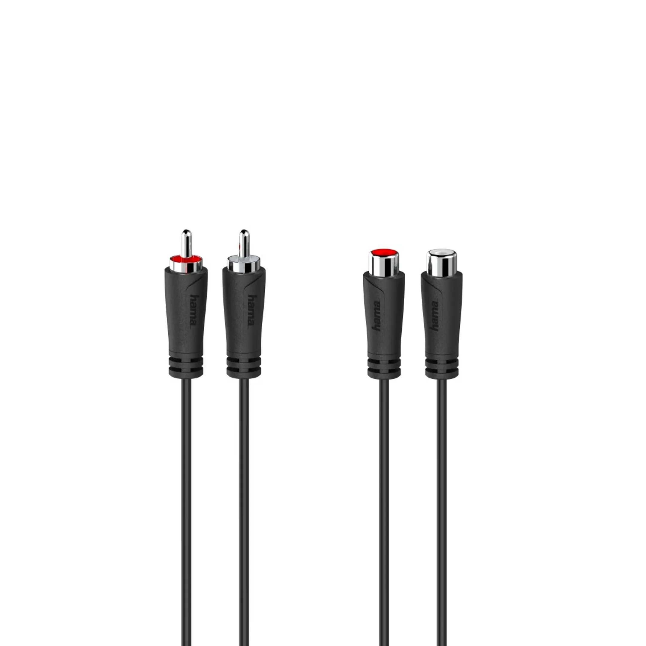 2x RCA male → 2x RCA female - 3m
