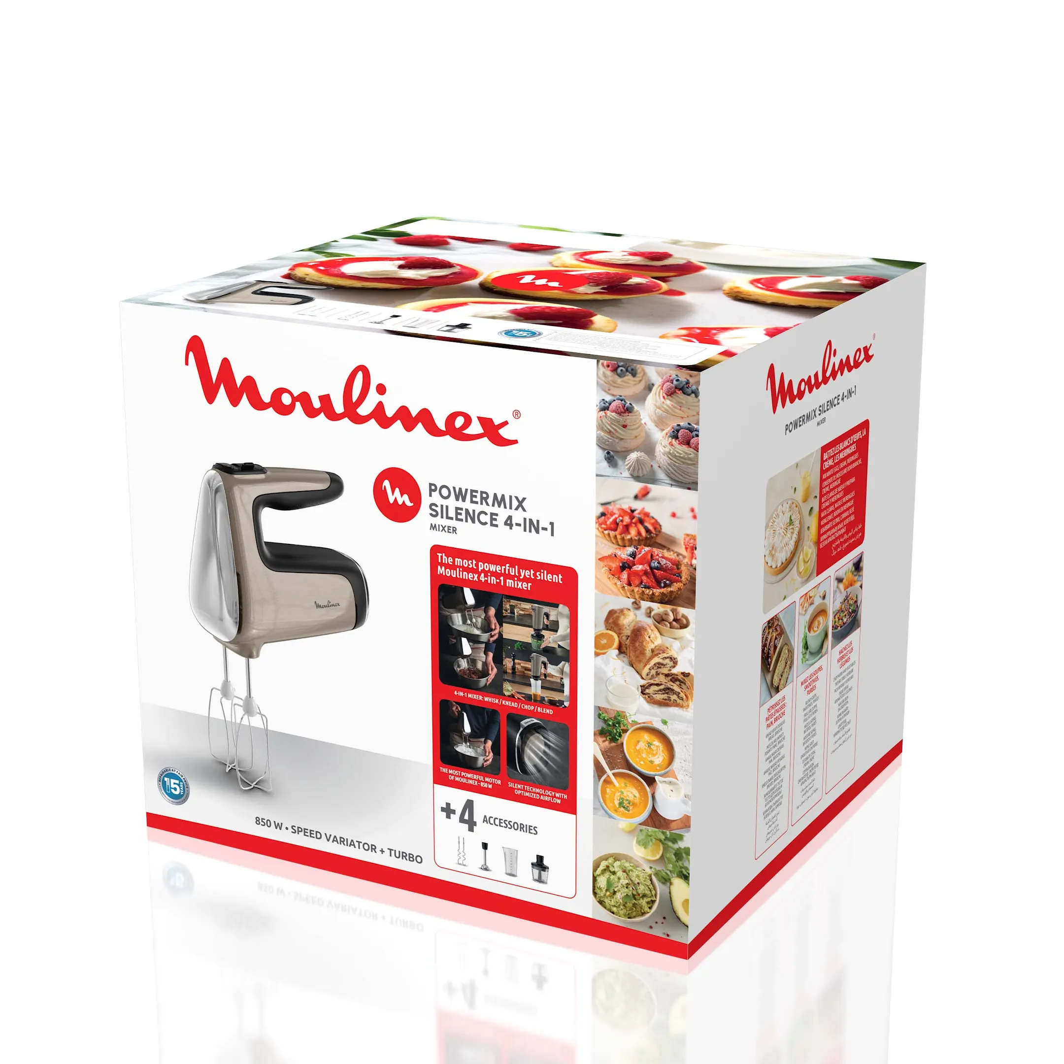 Mixeur batteur Powermix Silence 4-in-1 HM663AF0