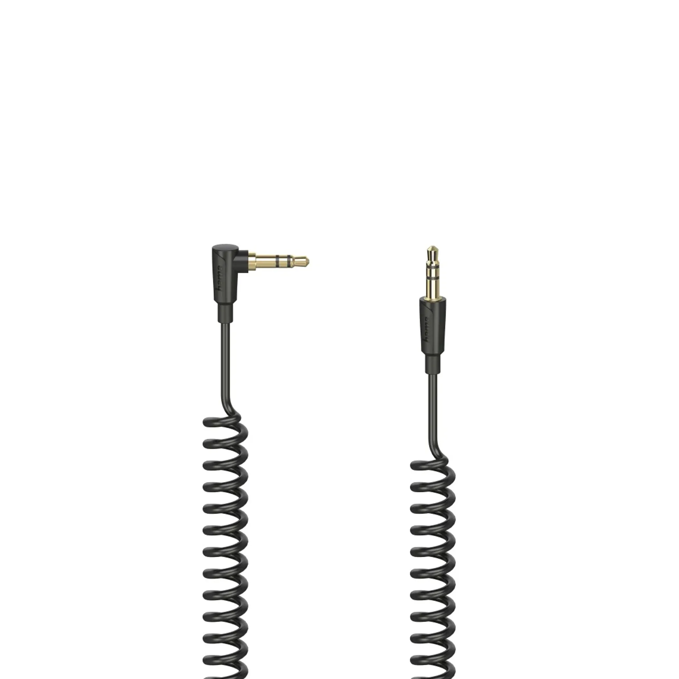 Jack 3,5 mm spiraalkabel - 90° - 1,5m