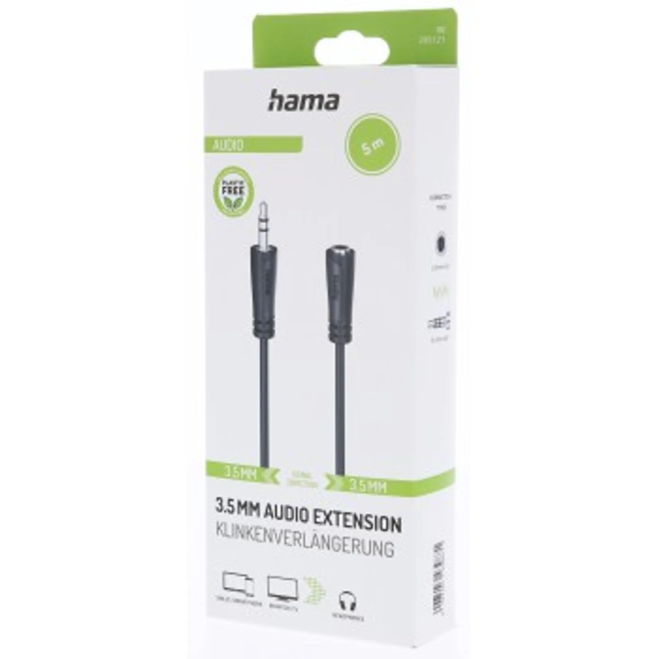 Câble jack 3,5 mm (mâle - femelle) - 5 m