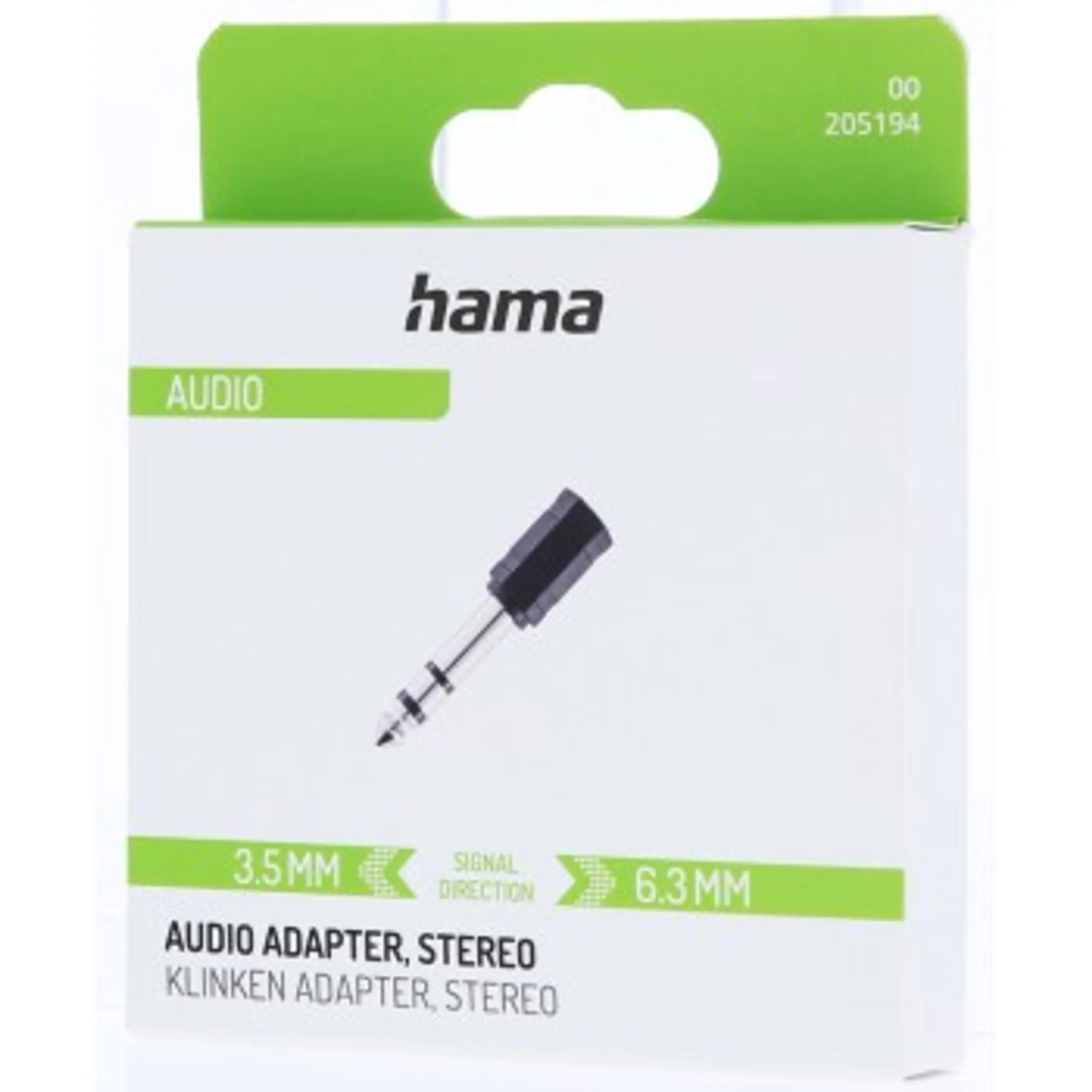 Adaptateur audio jack 3,5 mm vers jack 6,3 mm