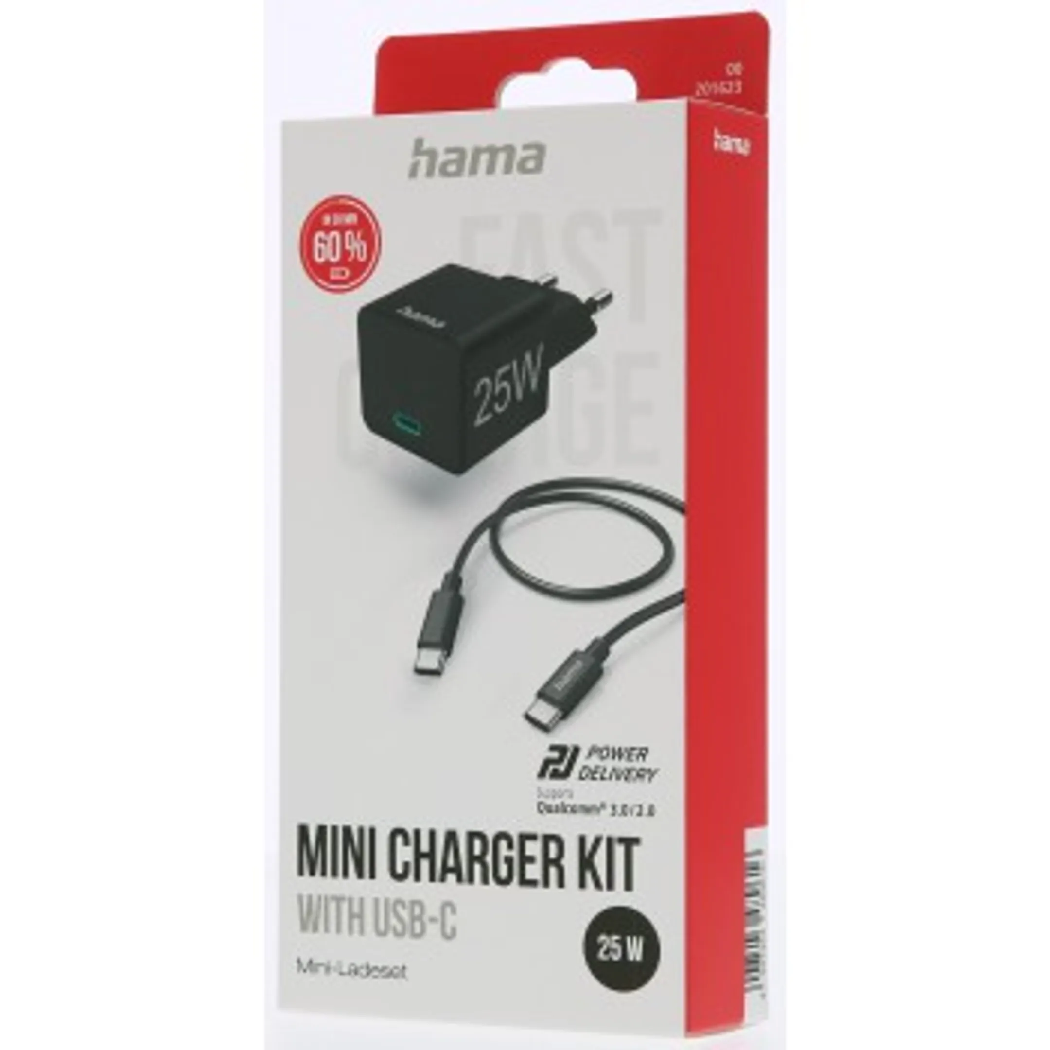 Chargeur rapide avec câble USB-C - 25 W - 1,5 m