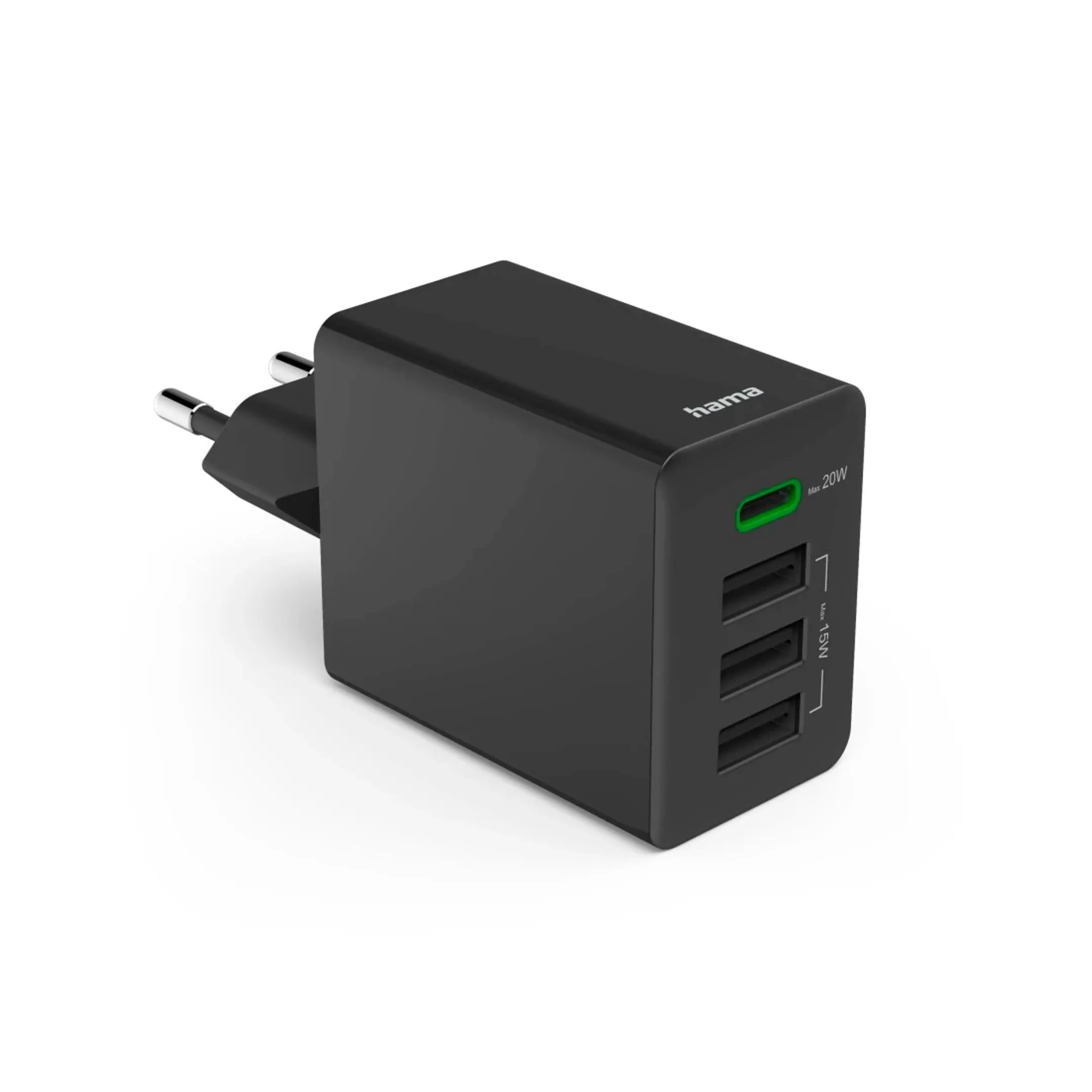 Chargeur rapide 1x USB-C et 3x USB-A - 35 W