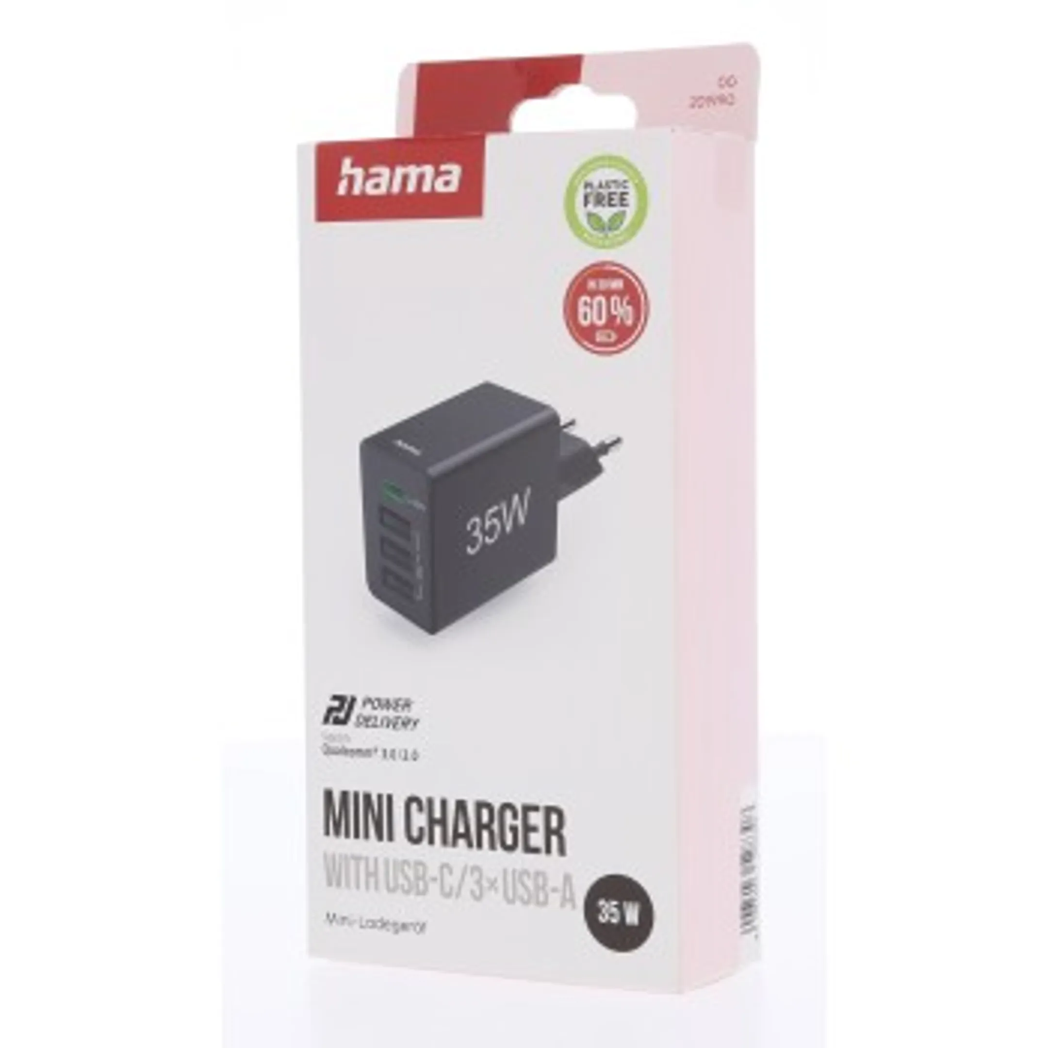 Chargeur rapide 1x USB-C et 3x USB-A - 35 W