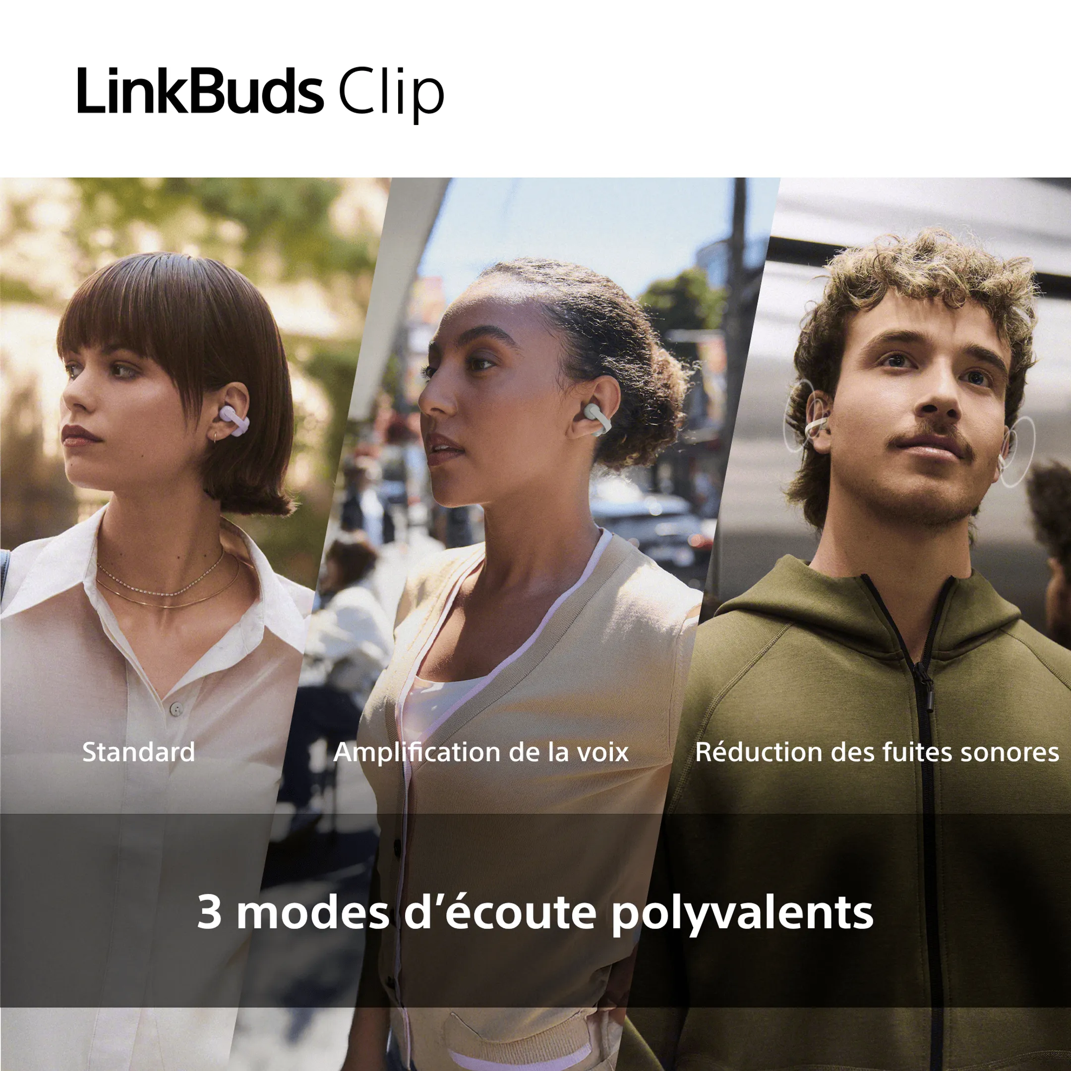 Écouteurs LinkBuds Clip - Noir