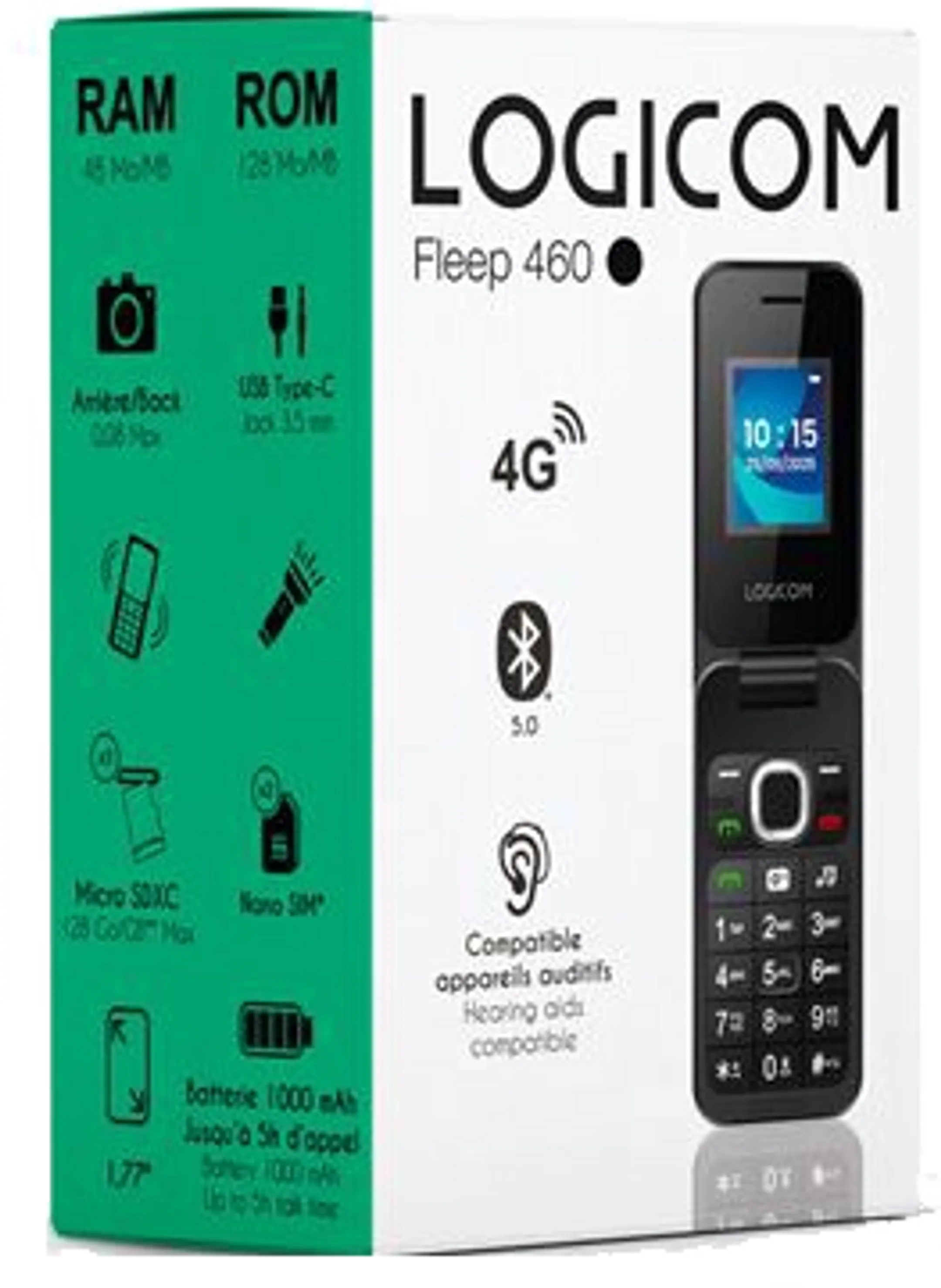 Fleep 460 4G 128 MB Dual nano SIM - Zwart