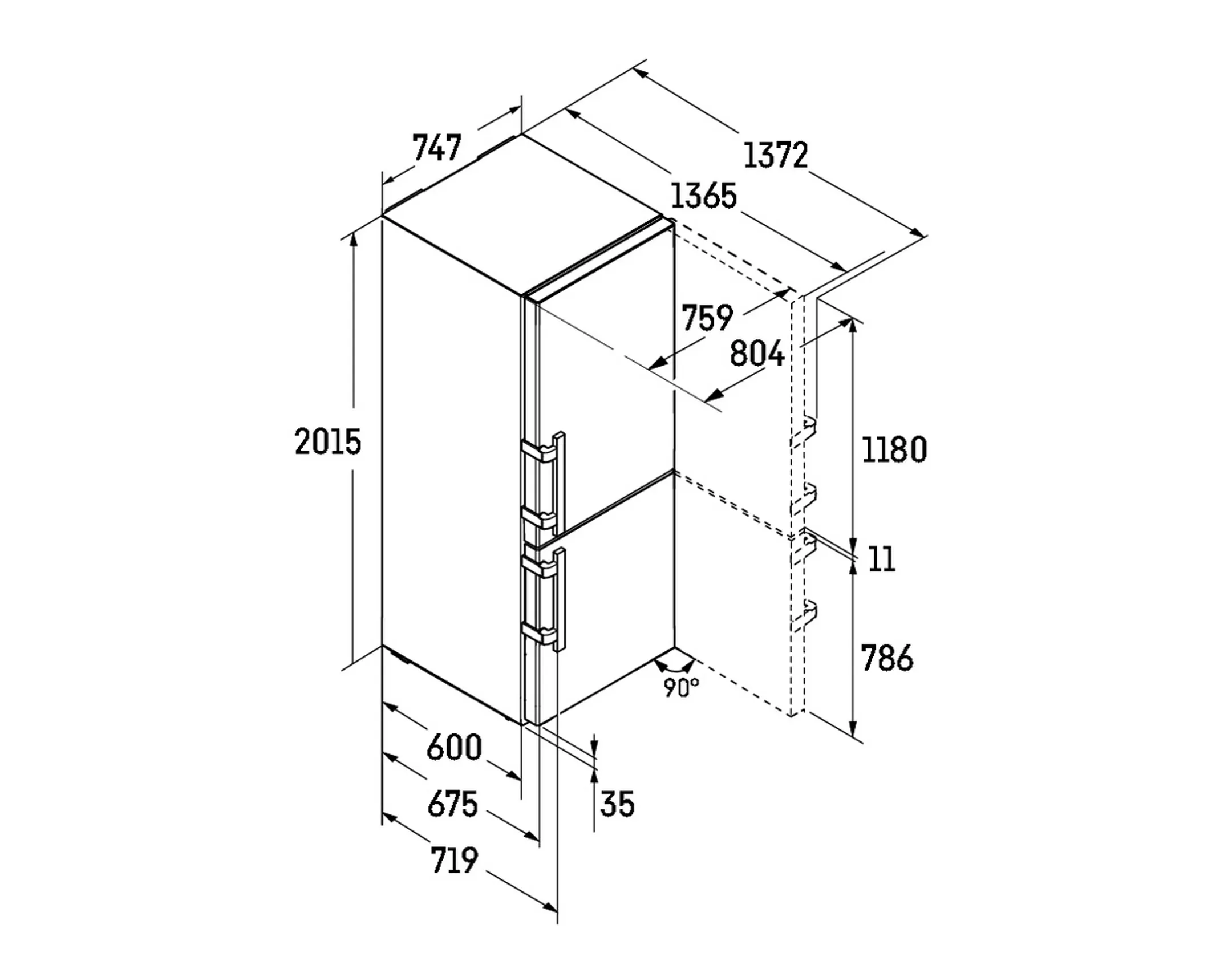 Koelkast met diepvries CNsdd 776i prime NoFrost