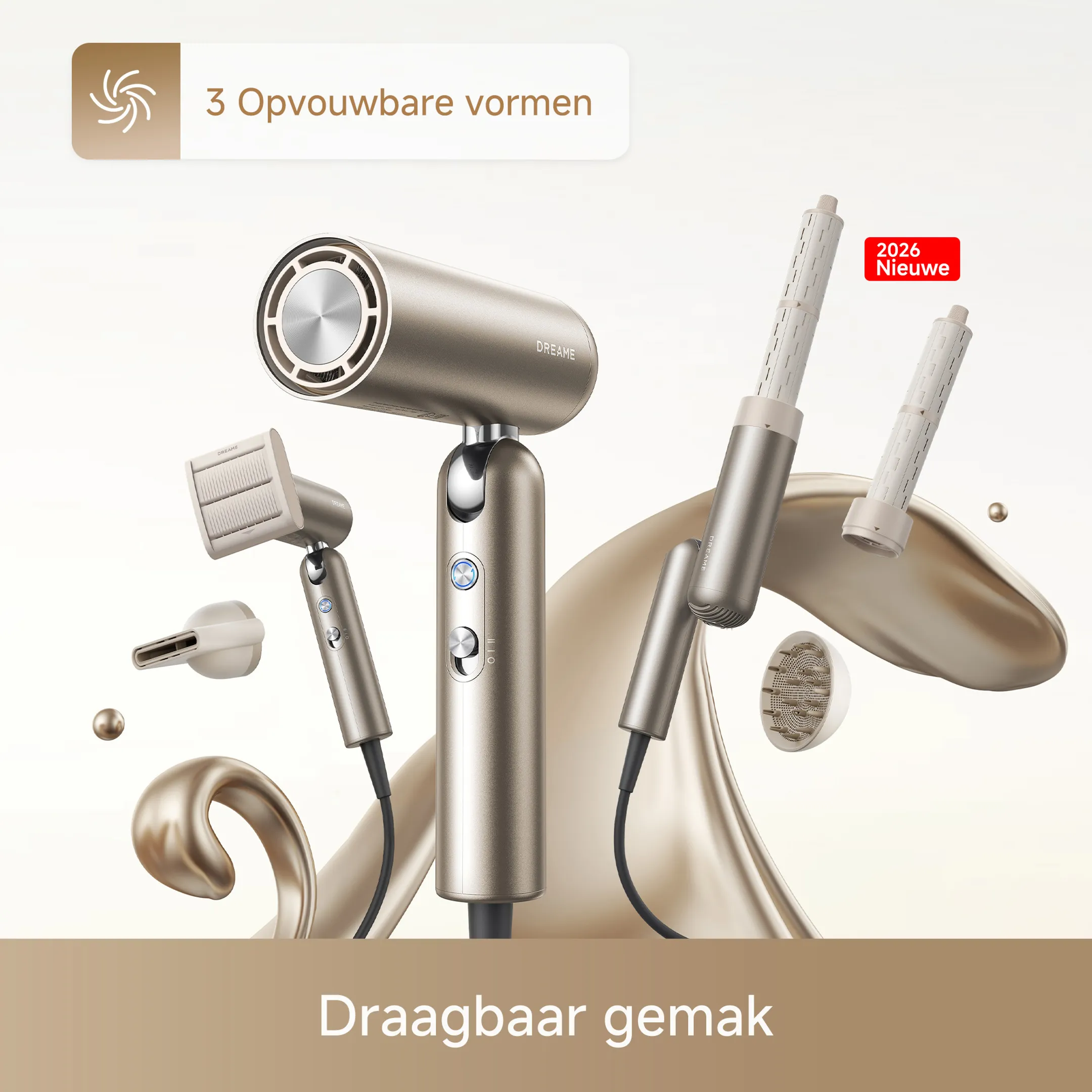 Haardroger Pocket Pro Gold