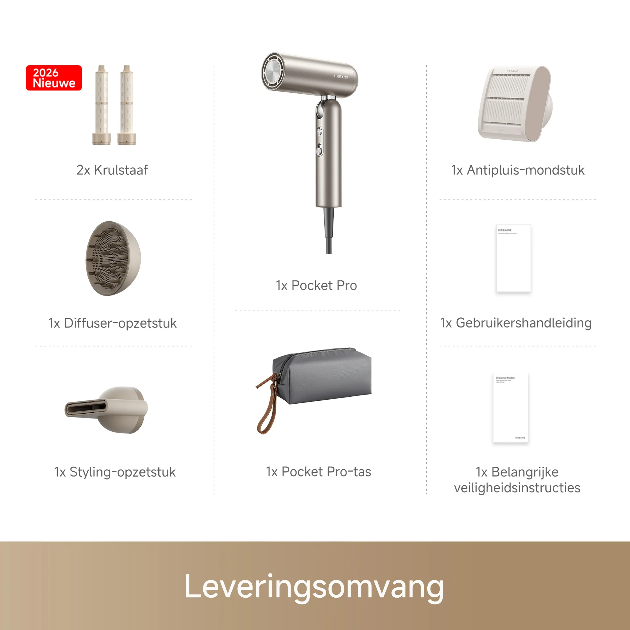 Haardroger Pocket Pro Gold