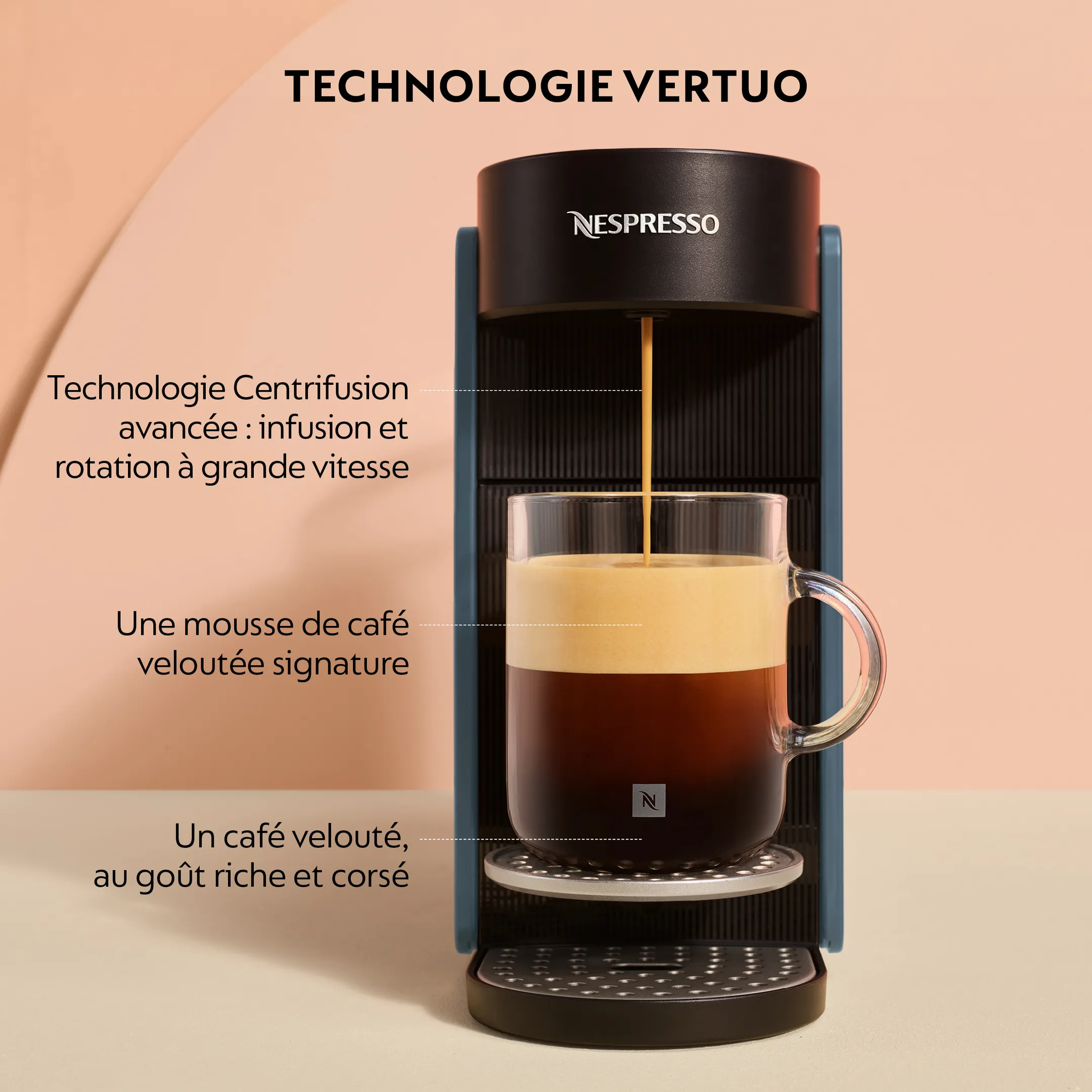 Nespresso Machine à café Vertuo Up Ocean Blue