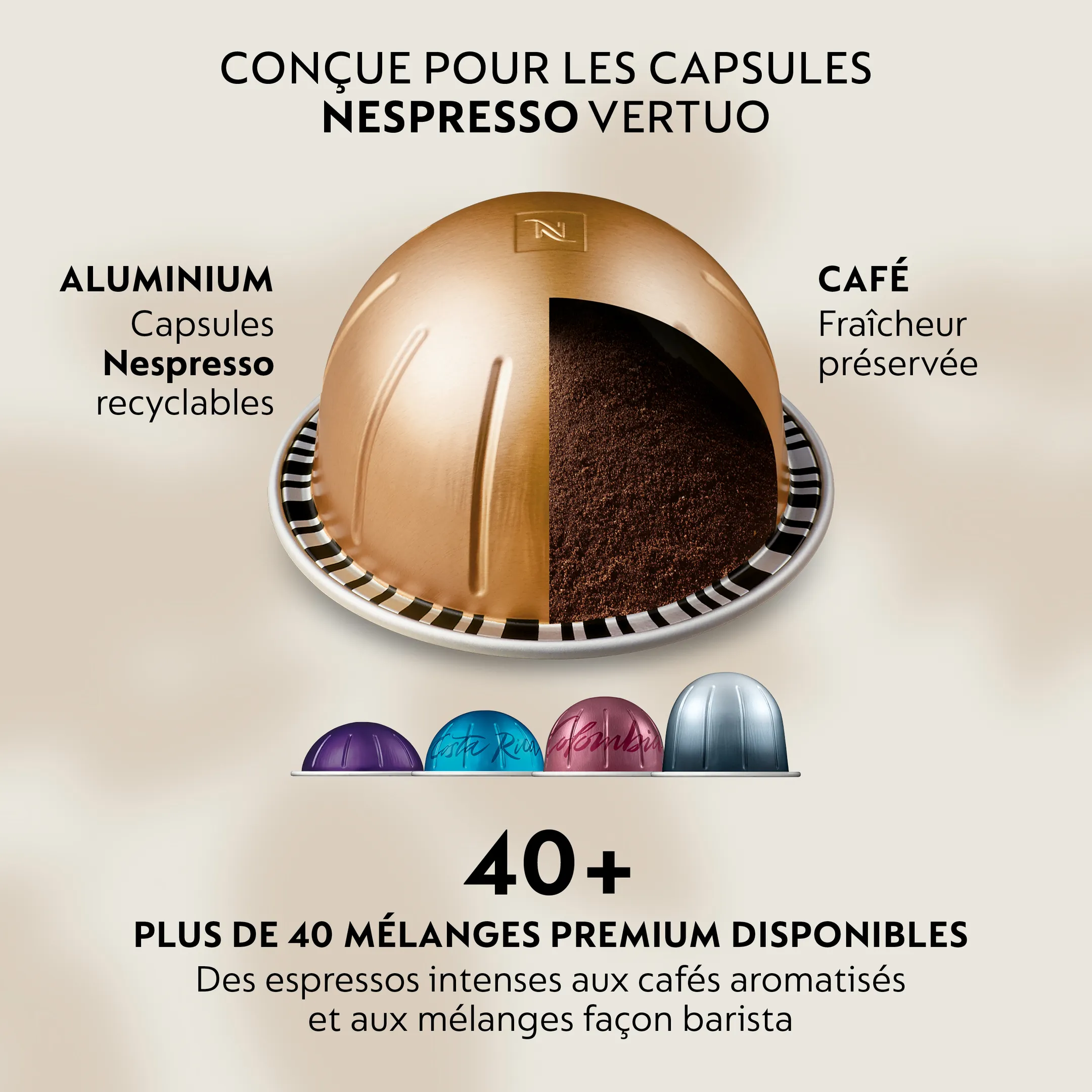 Nespresso Machine à café Vertuo Up Ocean Blue