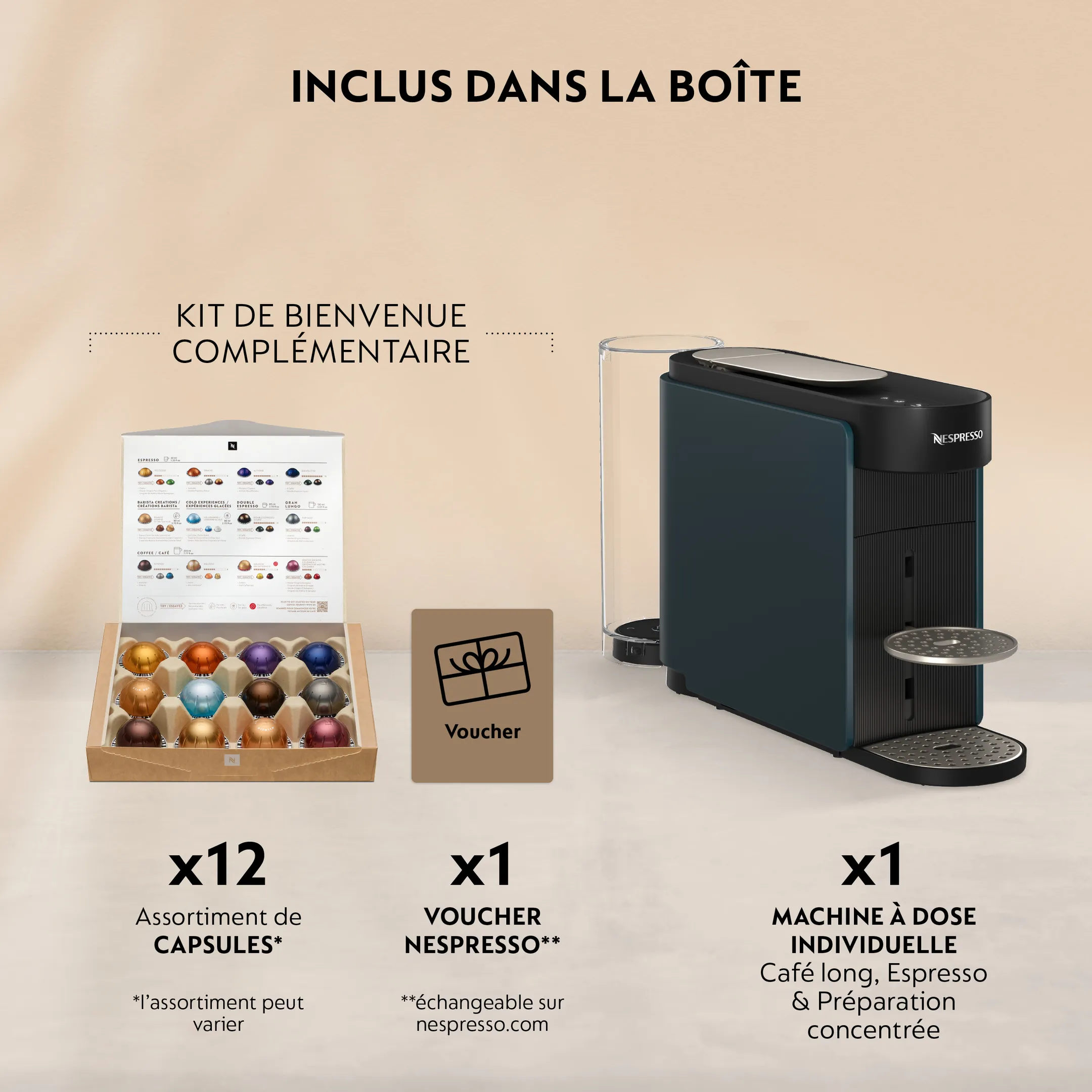 Nespresso Machine à café Vertuo Up Ocean Blue