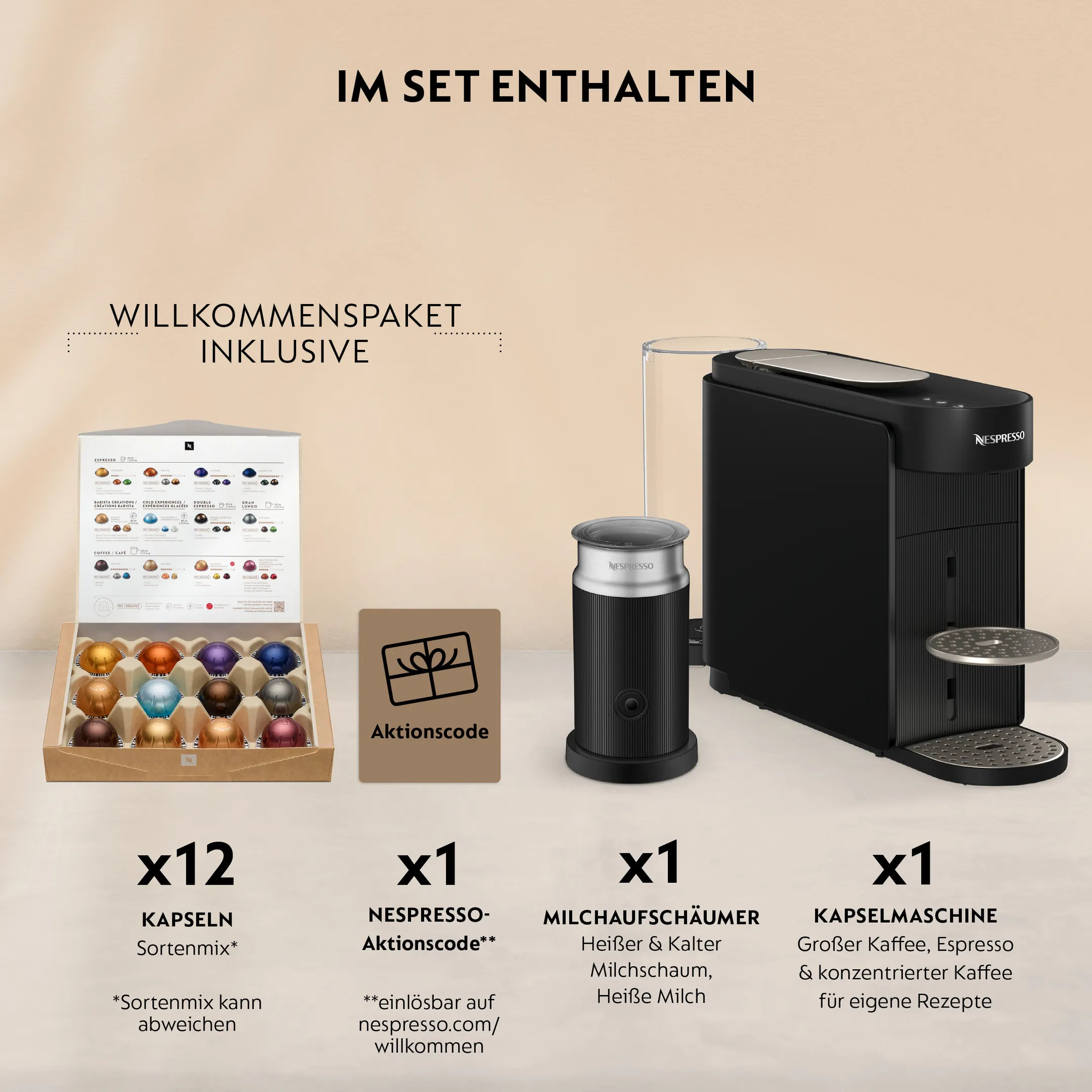 Nespresso Machine à café Vertuo Up Ink Black