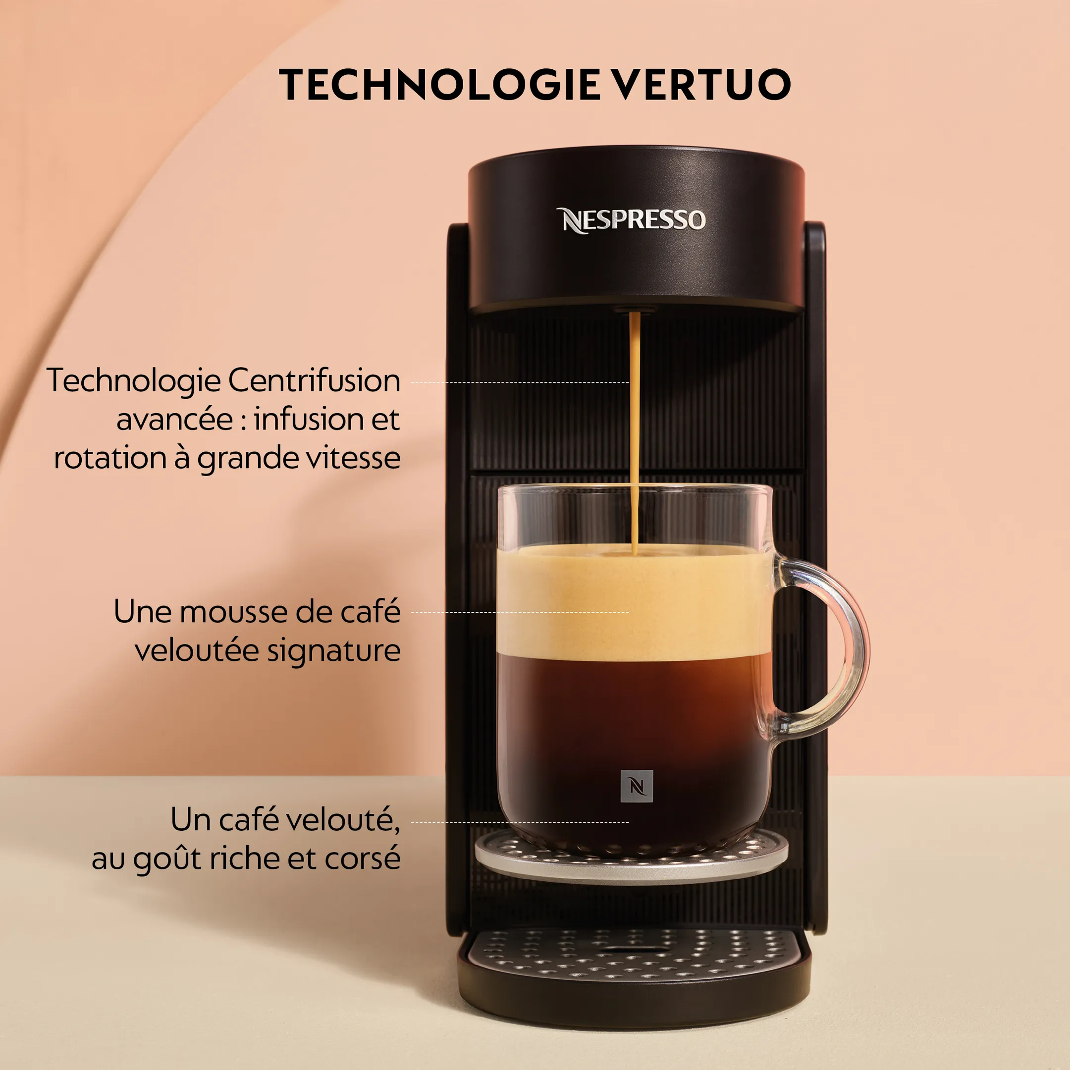 Nespresso Machine à café Vertuo Up Ink Black