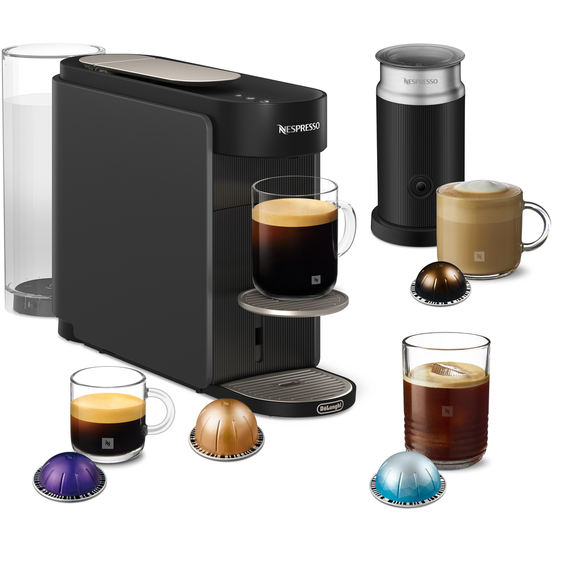 Nespresso Machine à café Vertuo Up Grey + Aeroccino
