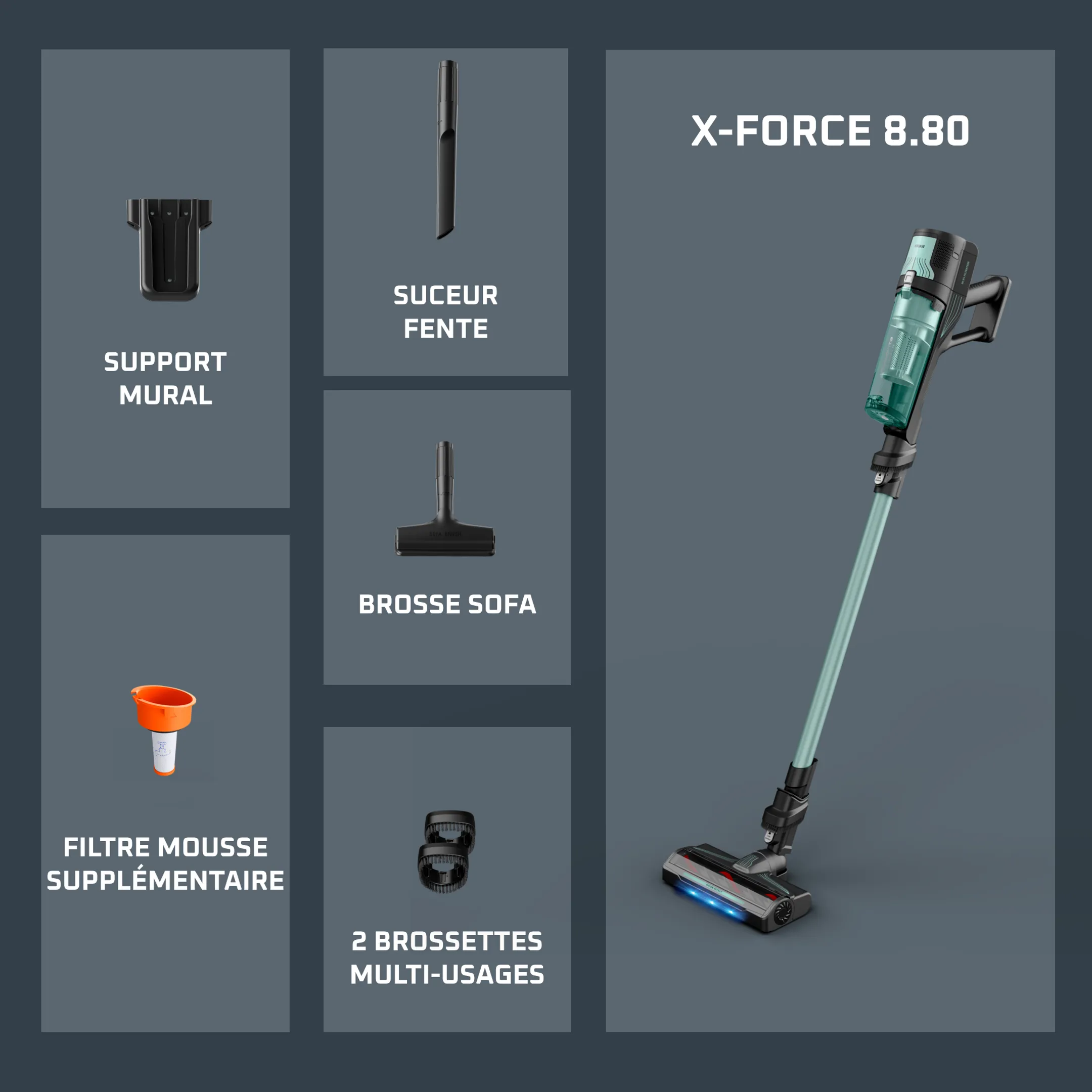Aspirateur balai X-FORCE 8.80 RH1833E0 