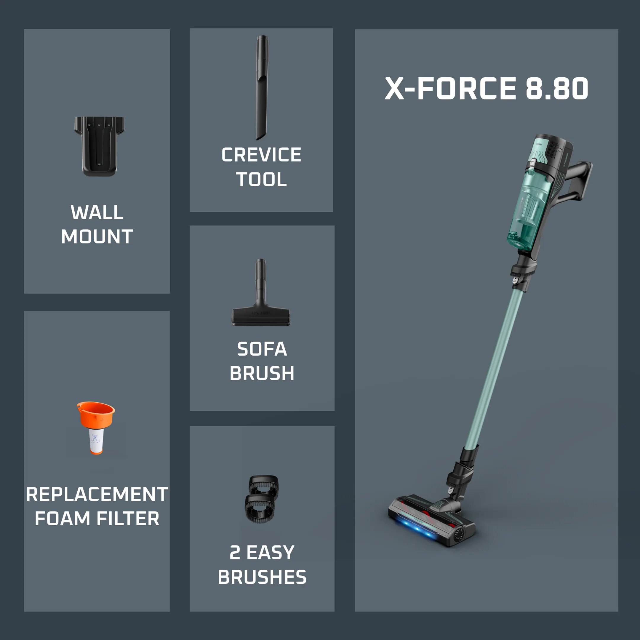 Steelstofzuiger X-FORCE 8.80 RH1833E0 