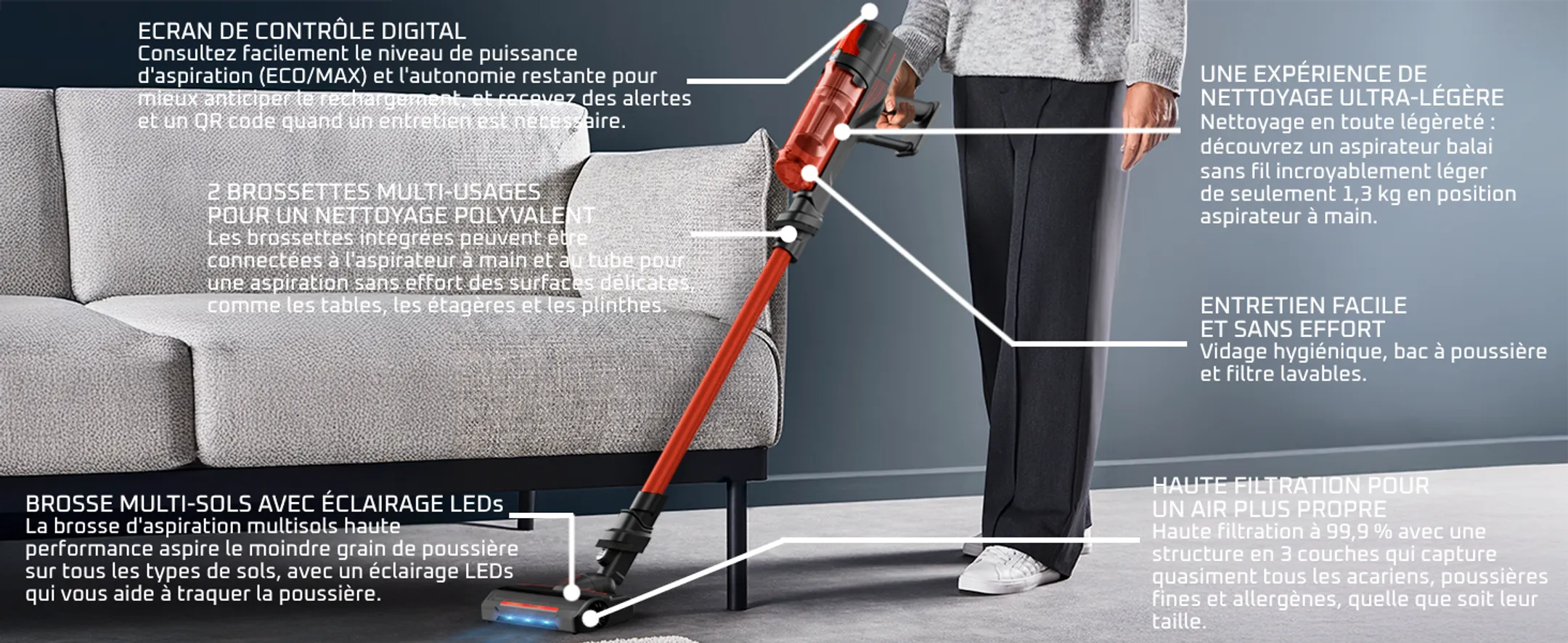 Aspirateur balai X-FORCE 8.80 RH1872E0