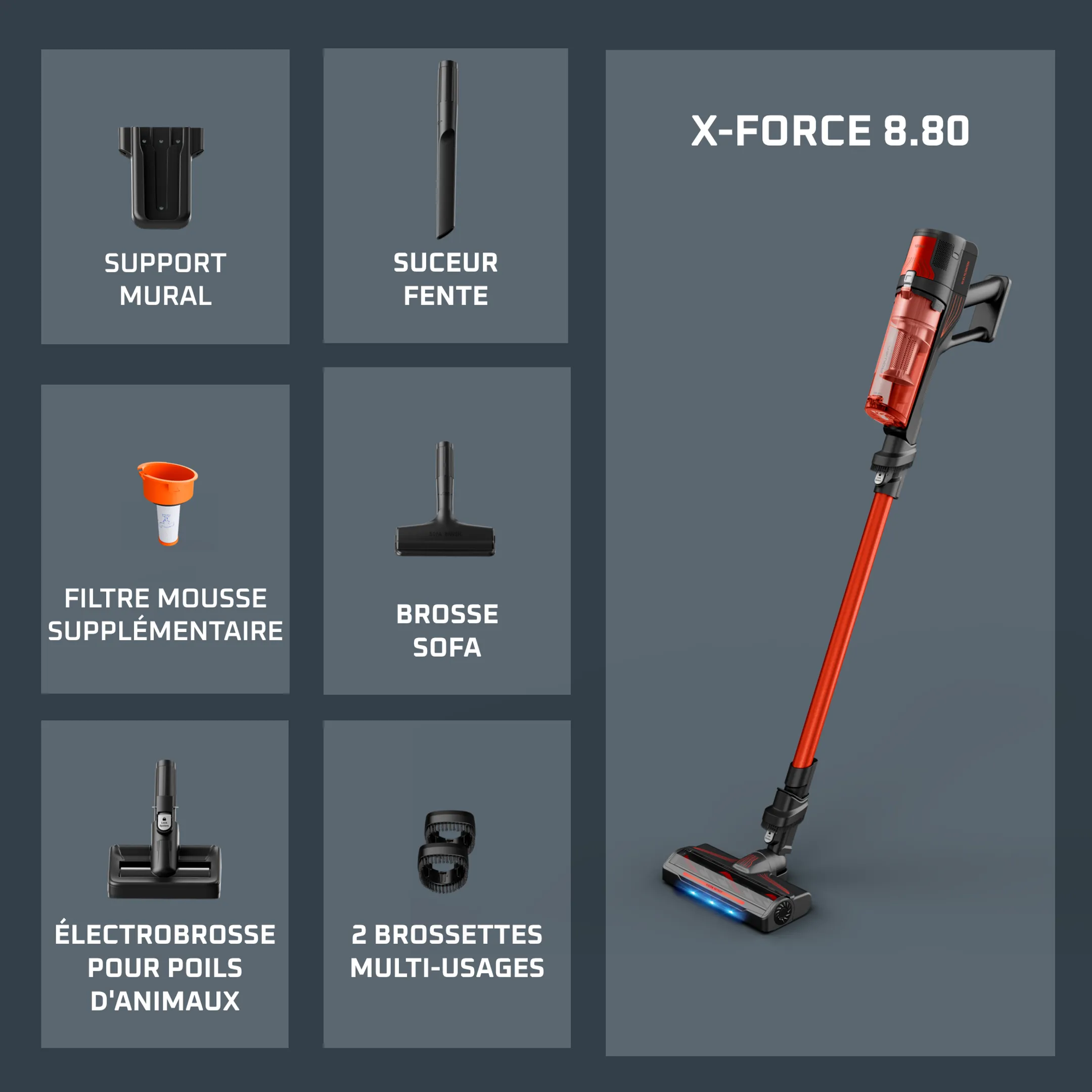 Aspirateur balai X-FORCE 8.80 RH1872E0