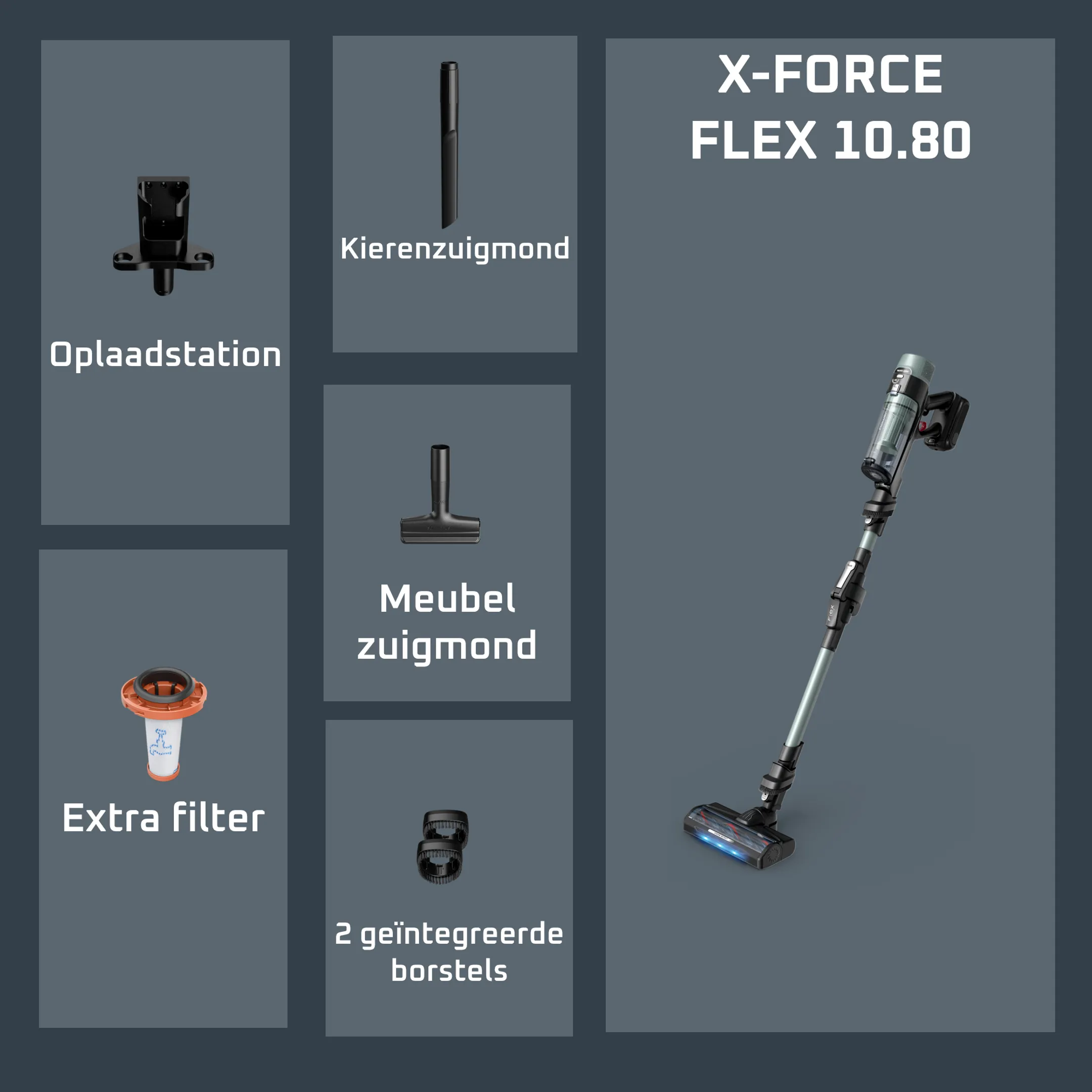 Steelstofzuiger X-FORCE FLEX 10.80 RH7A32E0