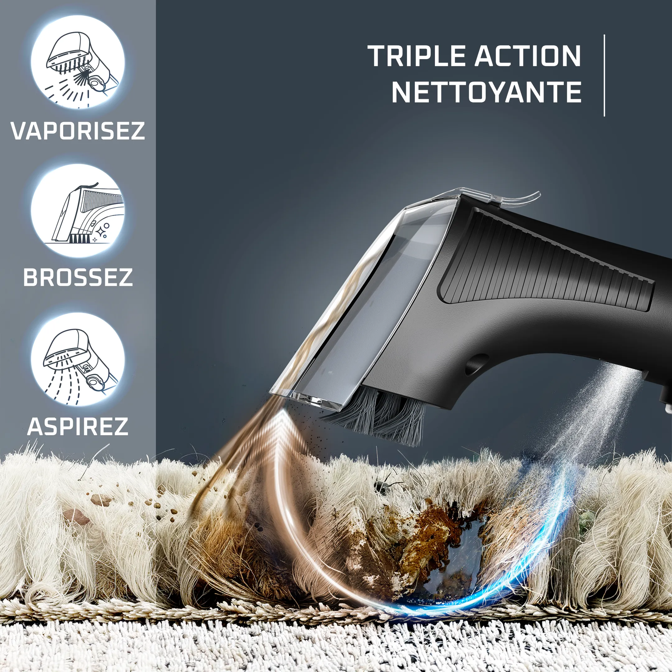 Nettoyeur de tapis Clean It Hot & Cold IN7021F0