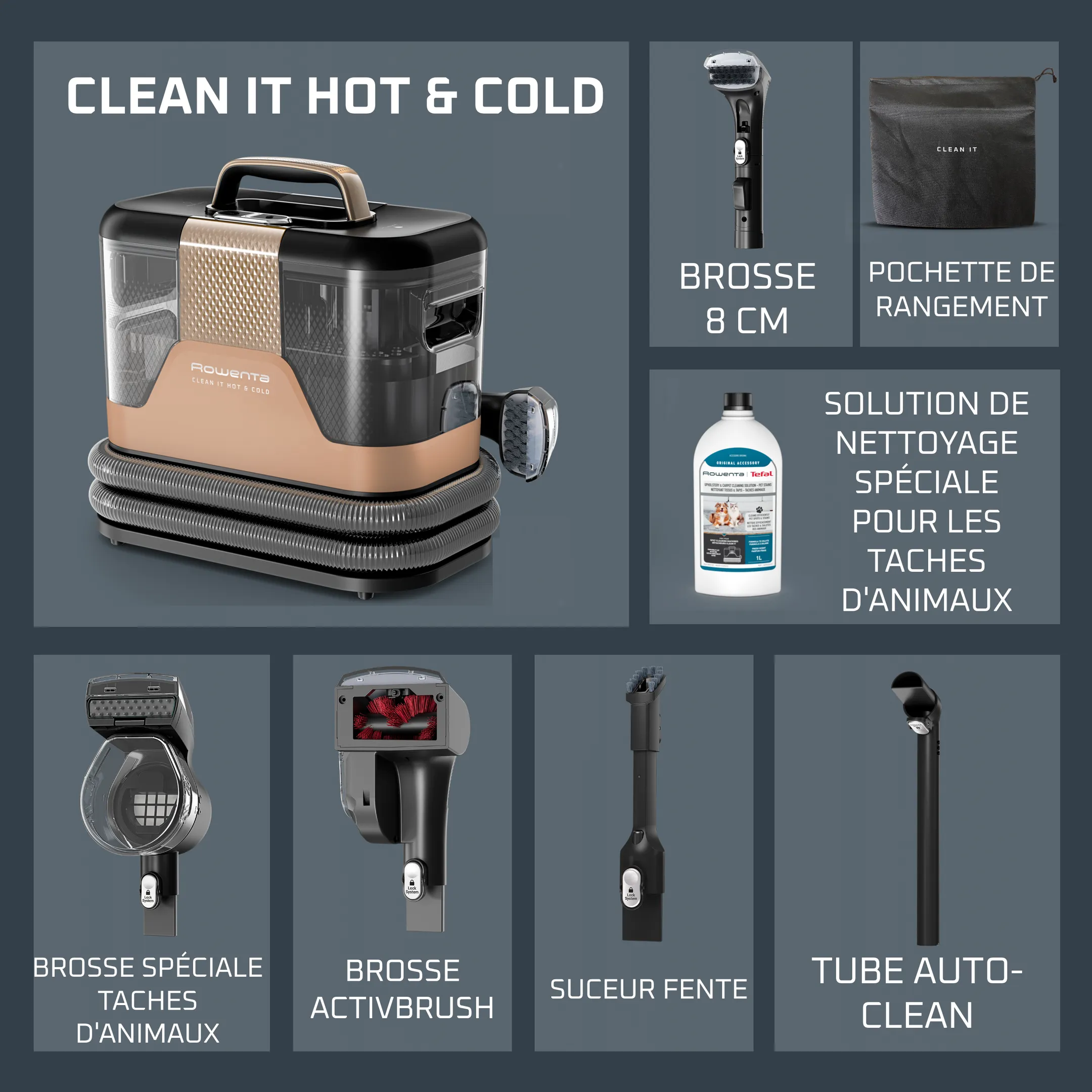 Tapijtreiniger Clean It Hot & Cold IN7021F0