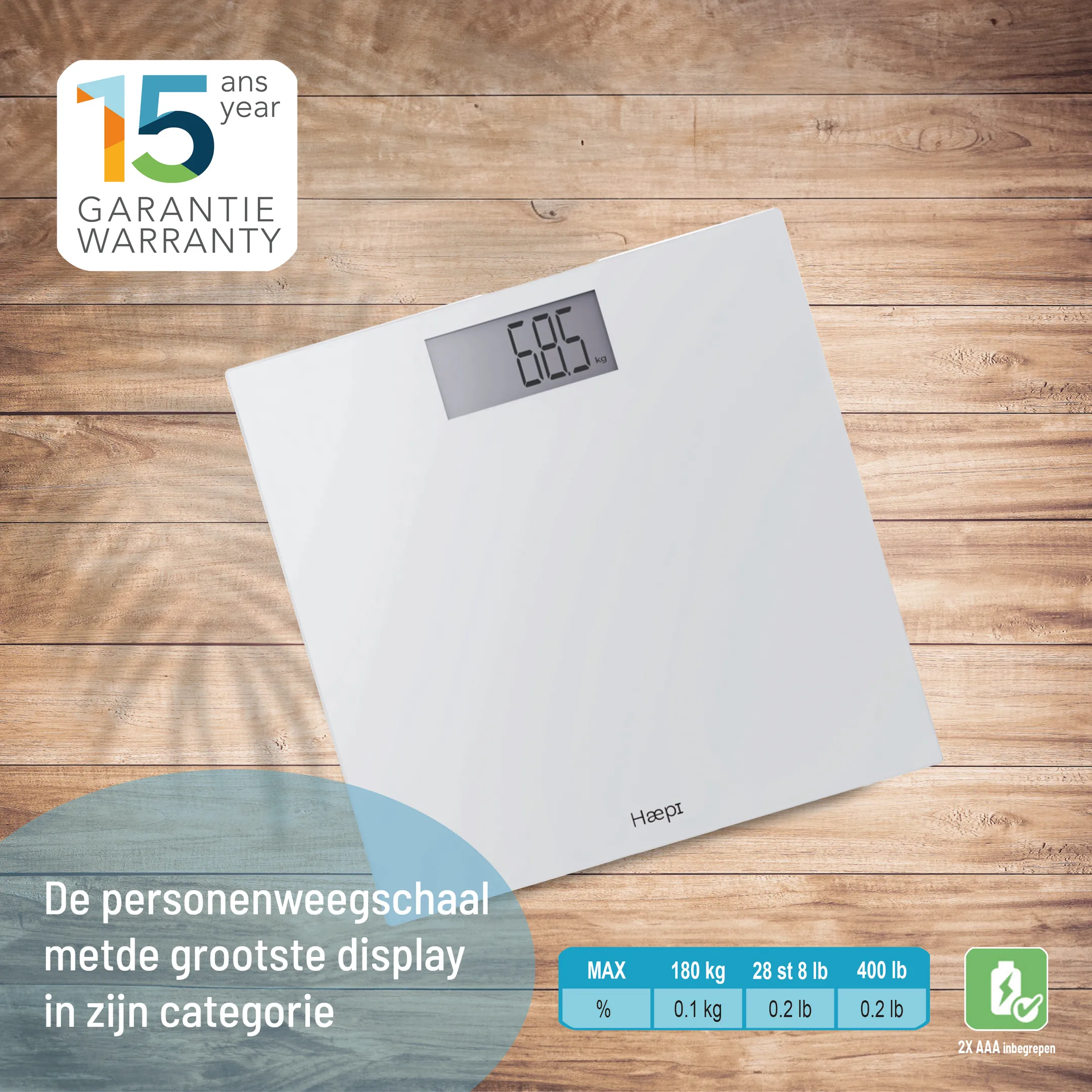 Personenweegschaal HI-JOHN White