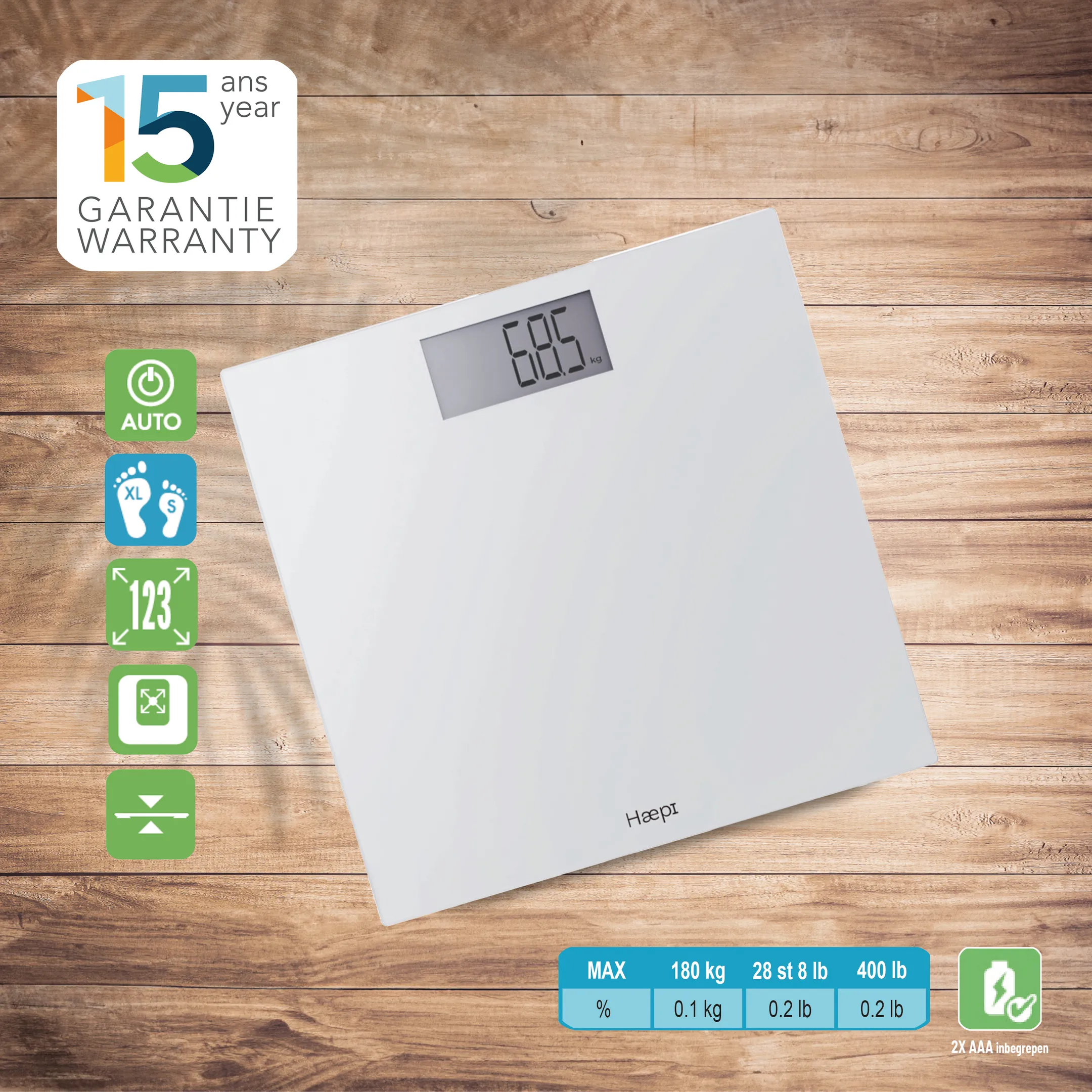 Personenweegschaal HI-JOHN White