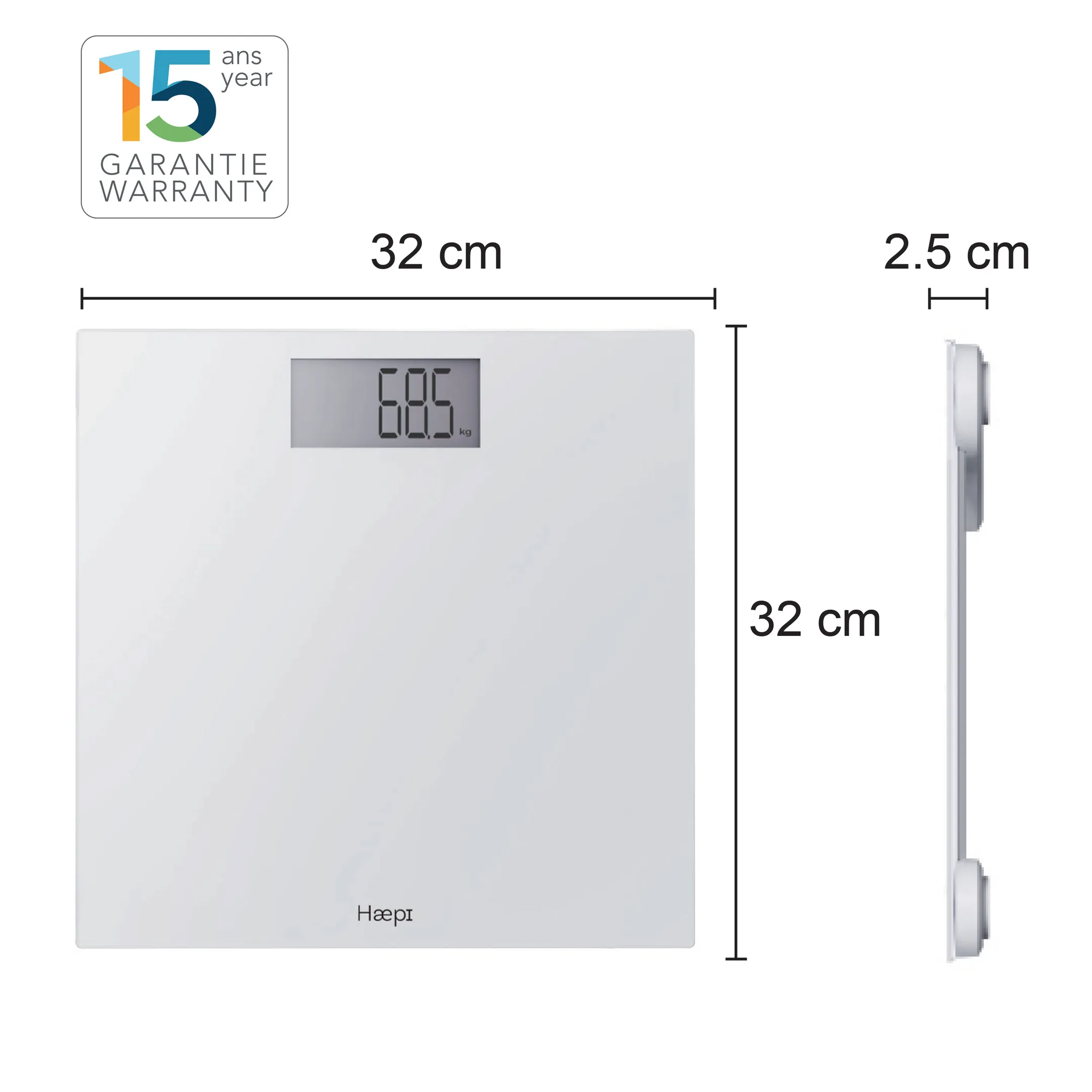 Personenweegschaal HI-JOHN White