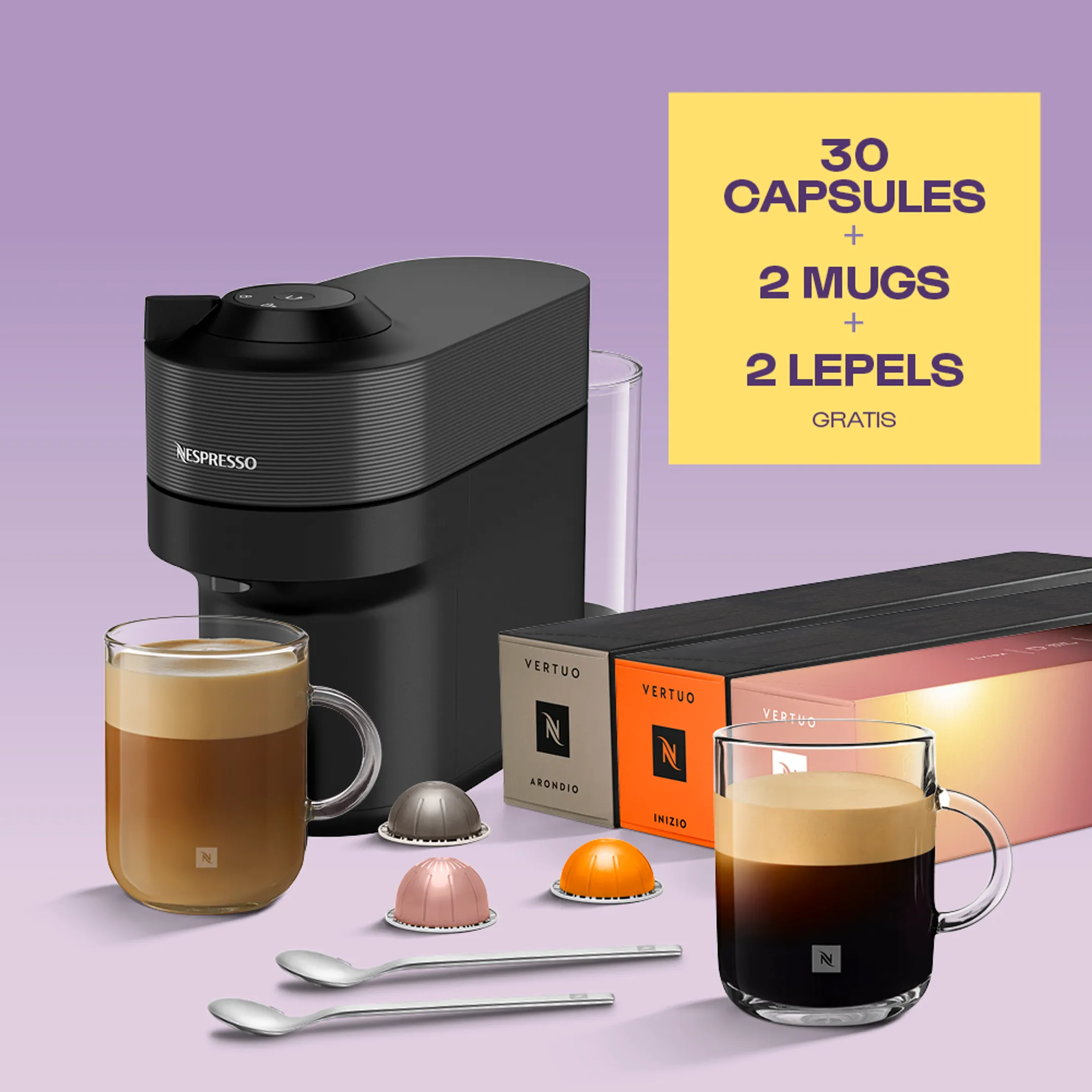 Nespresso Koffiemachine Vertuo Pop Bundle ENV90.B Morning Ritual