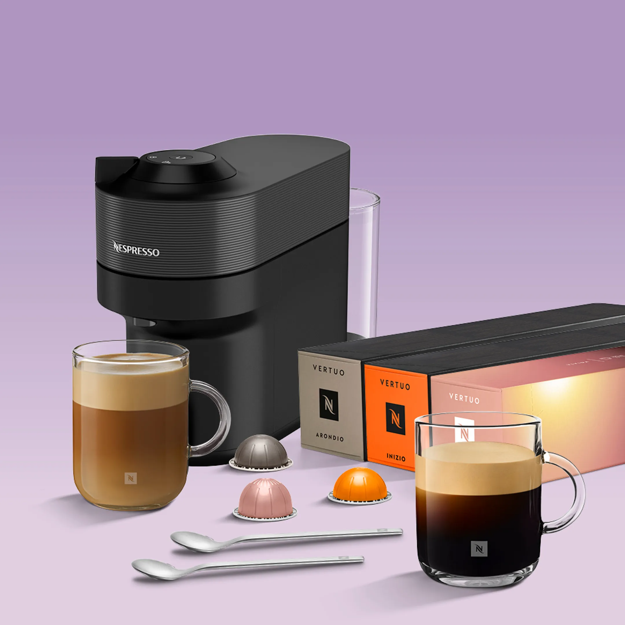 Nespresso Machine à café Vertuo Pop Bundle ENV90.B Morning Ritual