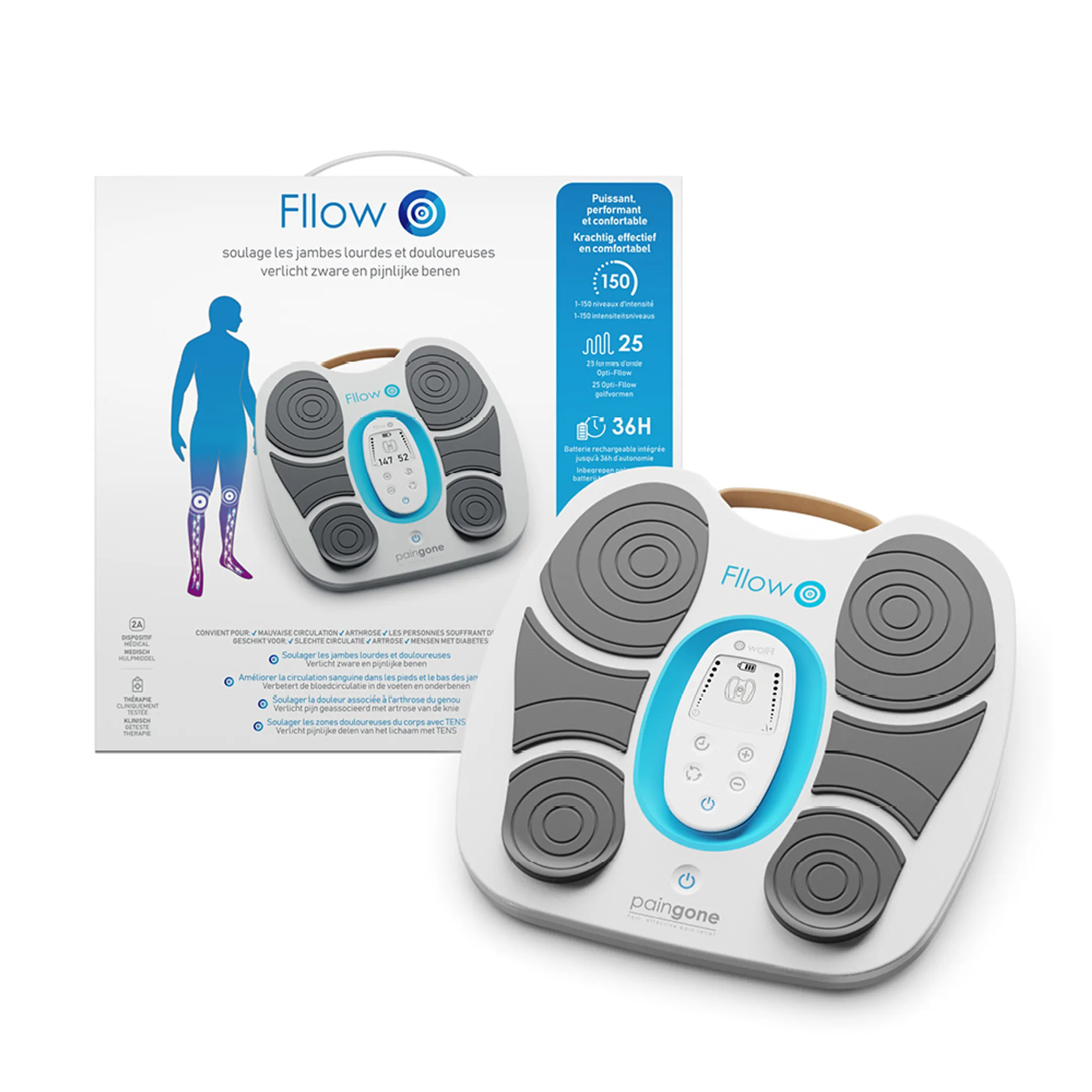 Fllow - Soulage les jambes lourdes et douloureuses