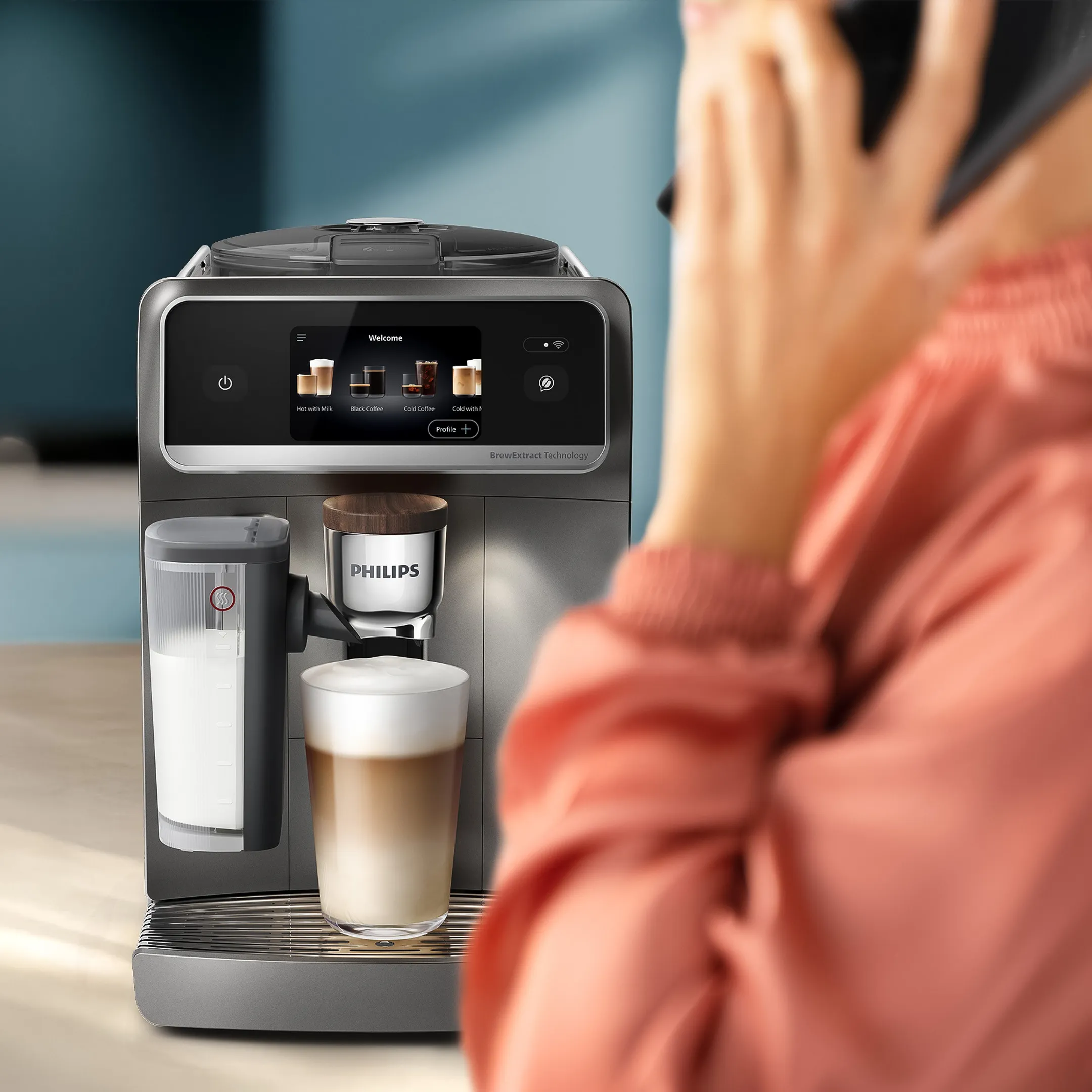 Volautomatische Espressomachine Cafe Aromis 8000 Serie EP8757/92