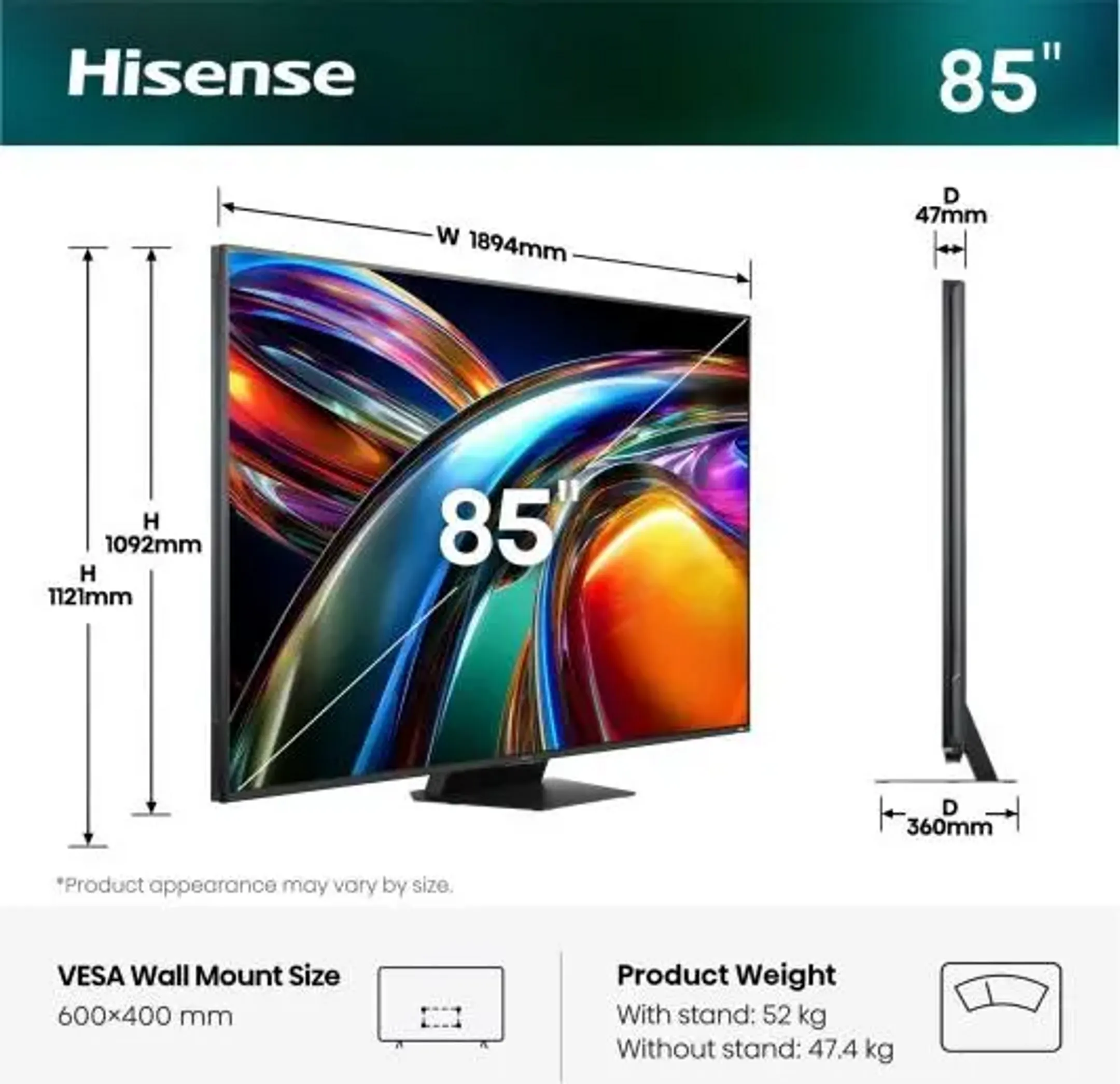 RGB MiniLED 4K TV 85U9RS (2026) - 85 inch