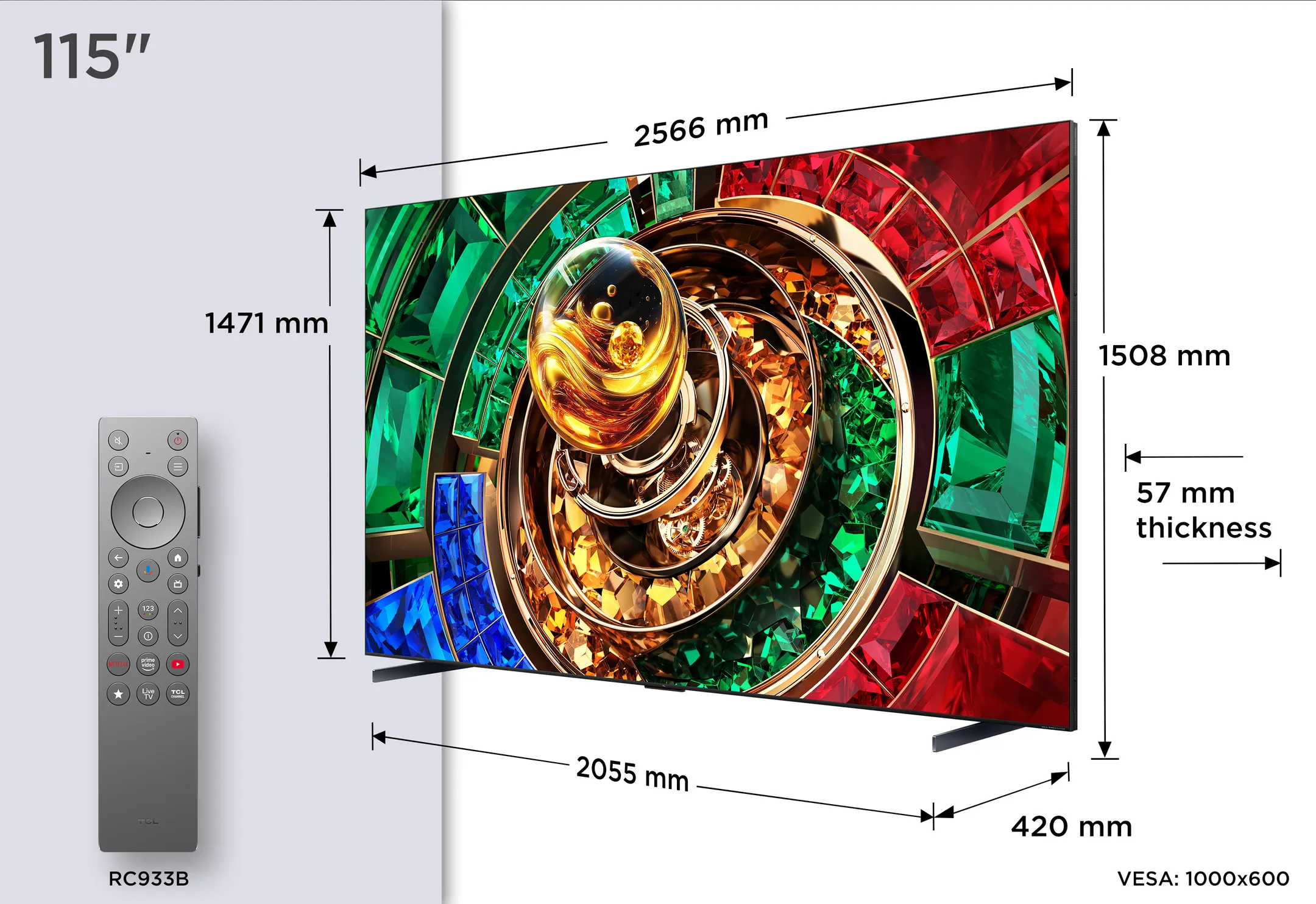 RGB-Mini LED 4K TV 115RM9L (2026) - 115 inch