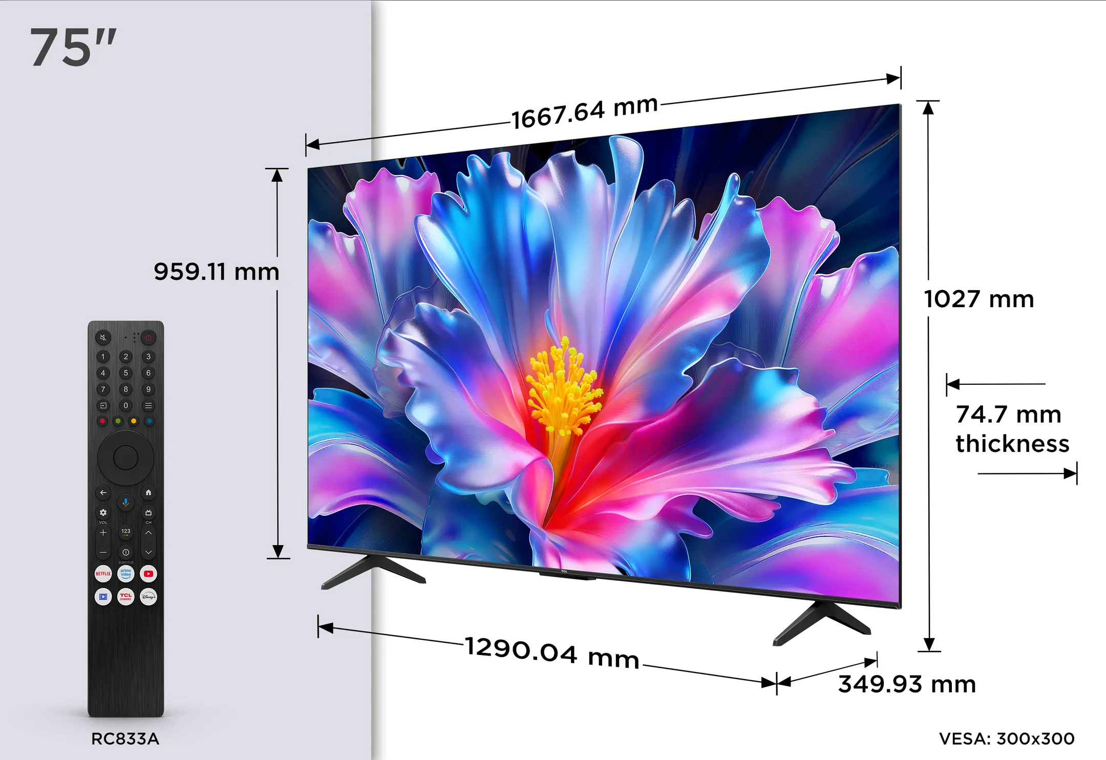 4K UHD Direct LED TV 75P6L (2026) - 75 pouces