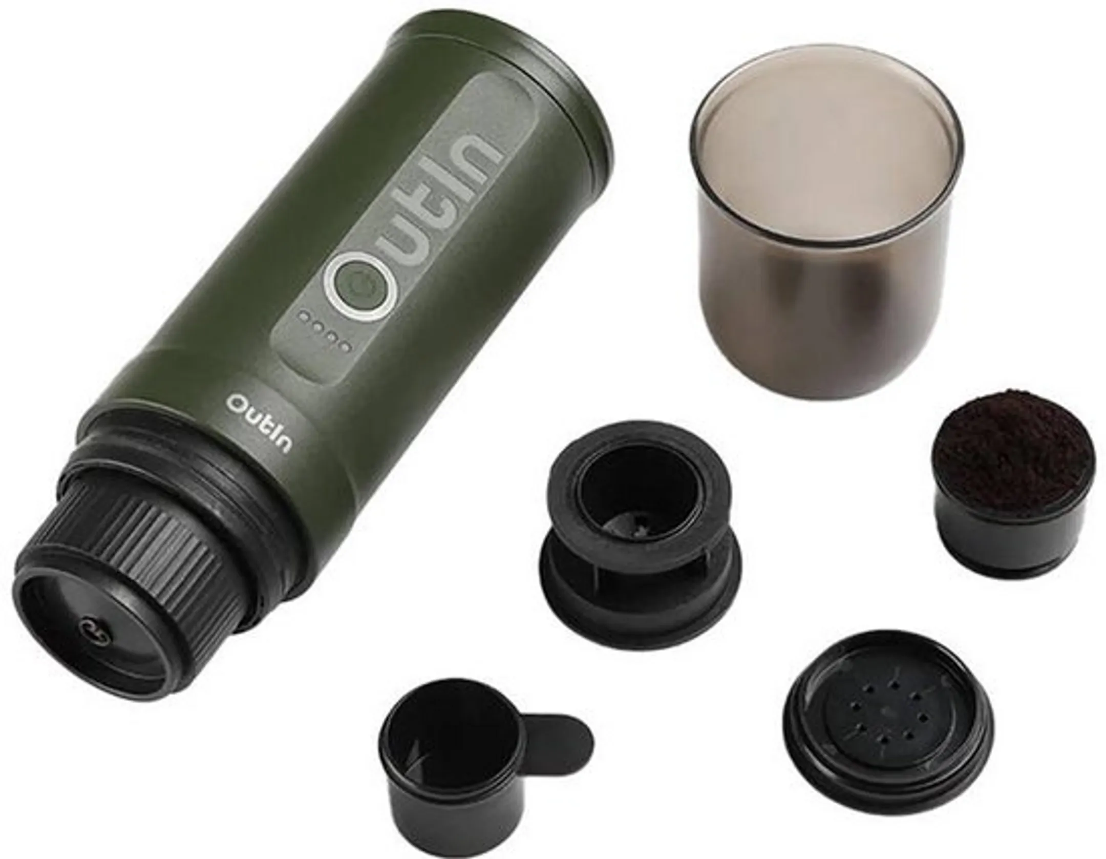 Draagbare Elektrische Espressomachine Nano Travel Gif Set Space Green