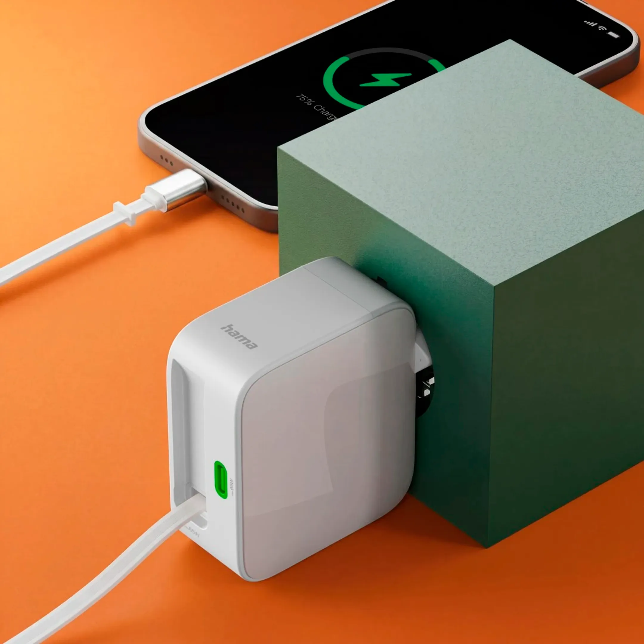 Chargeur rapide - 2x USB-C - Câble charge extens. - 65 W