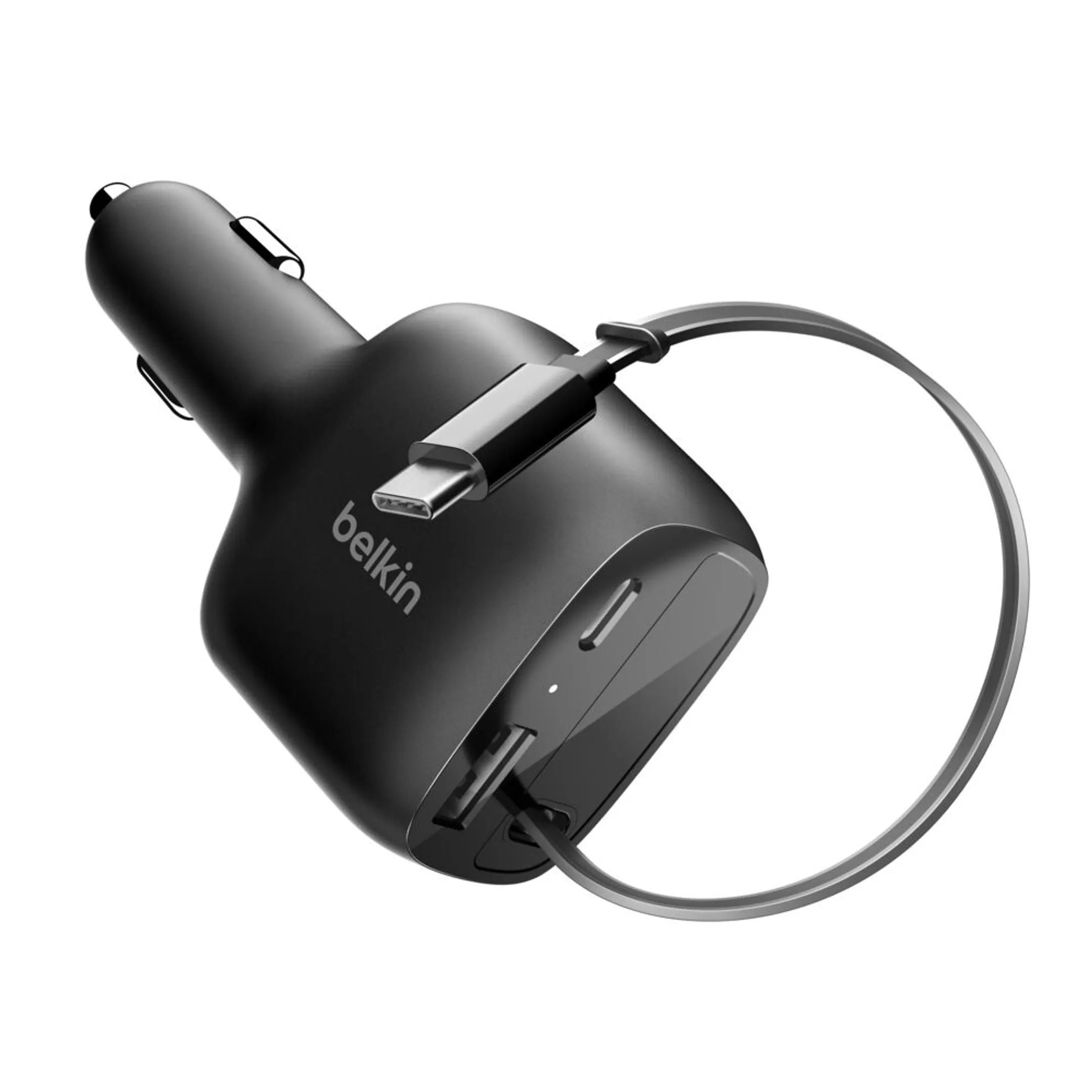 BoostCharge 75W - Autolader met uittrekbare kabel