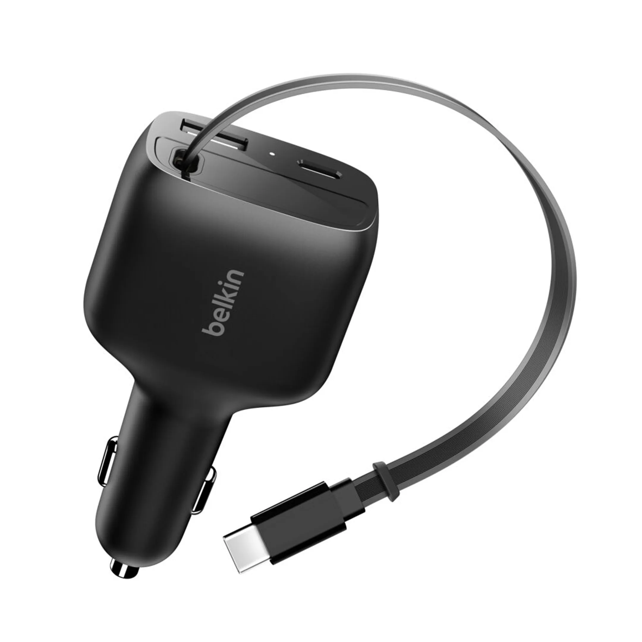 BoostCharge 75W - Autolader met uittrekbare kabel