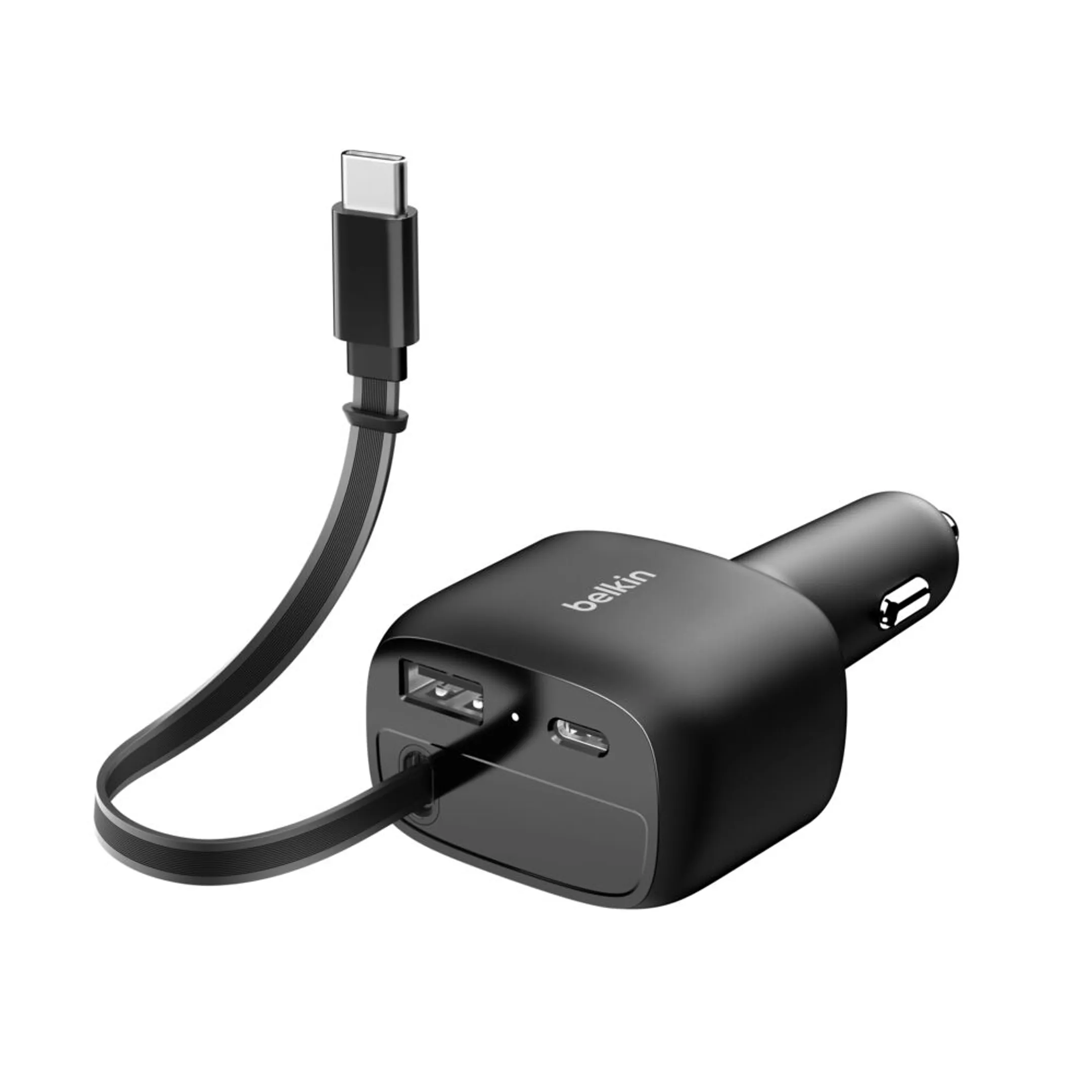 BoostCharge 75W - Autolader met uittrekbare kabel